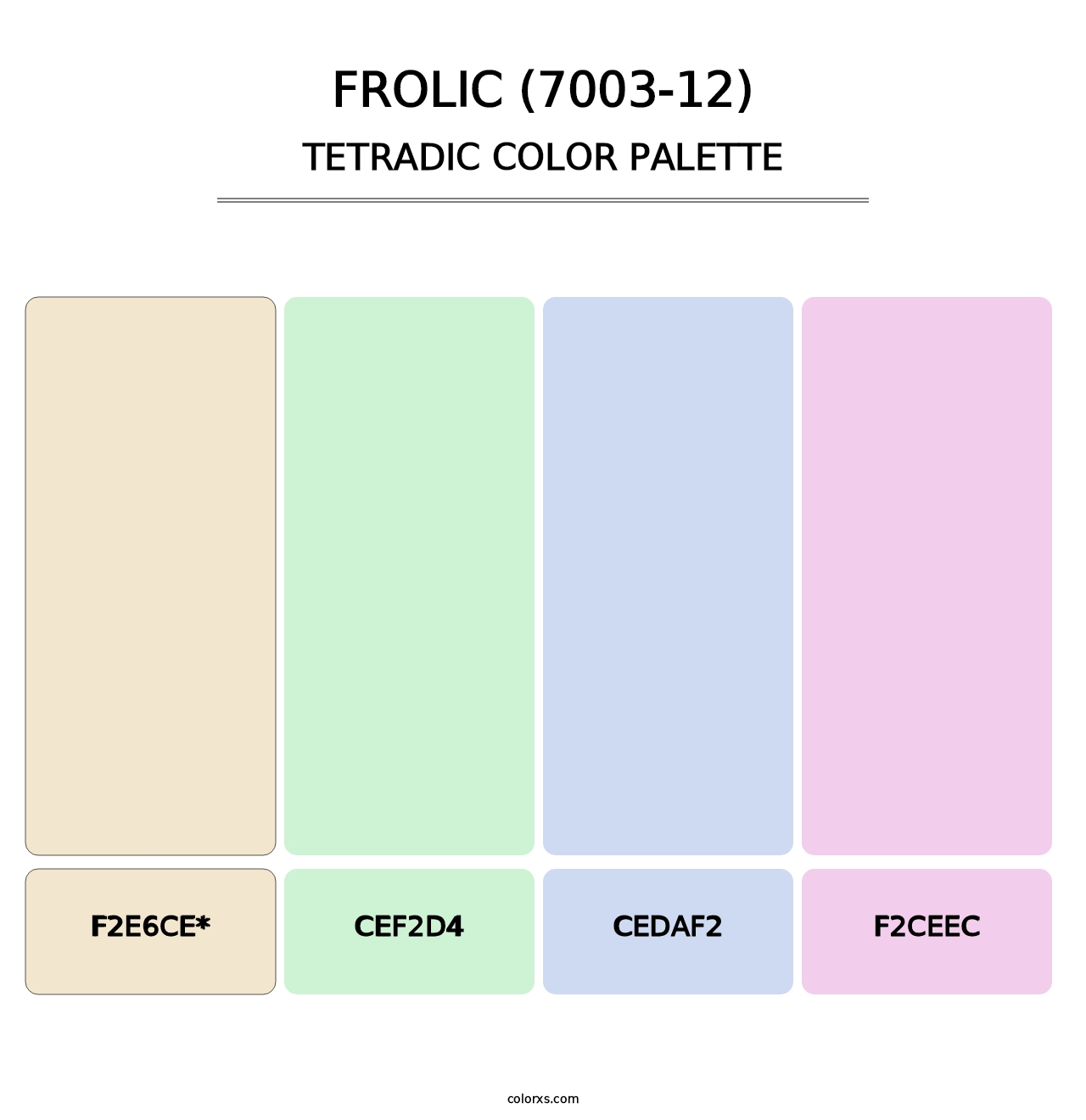 Frolic (7003-12) - Tetradic Color Palette