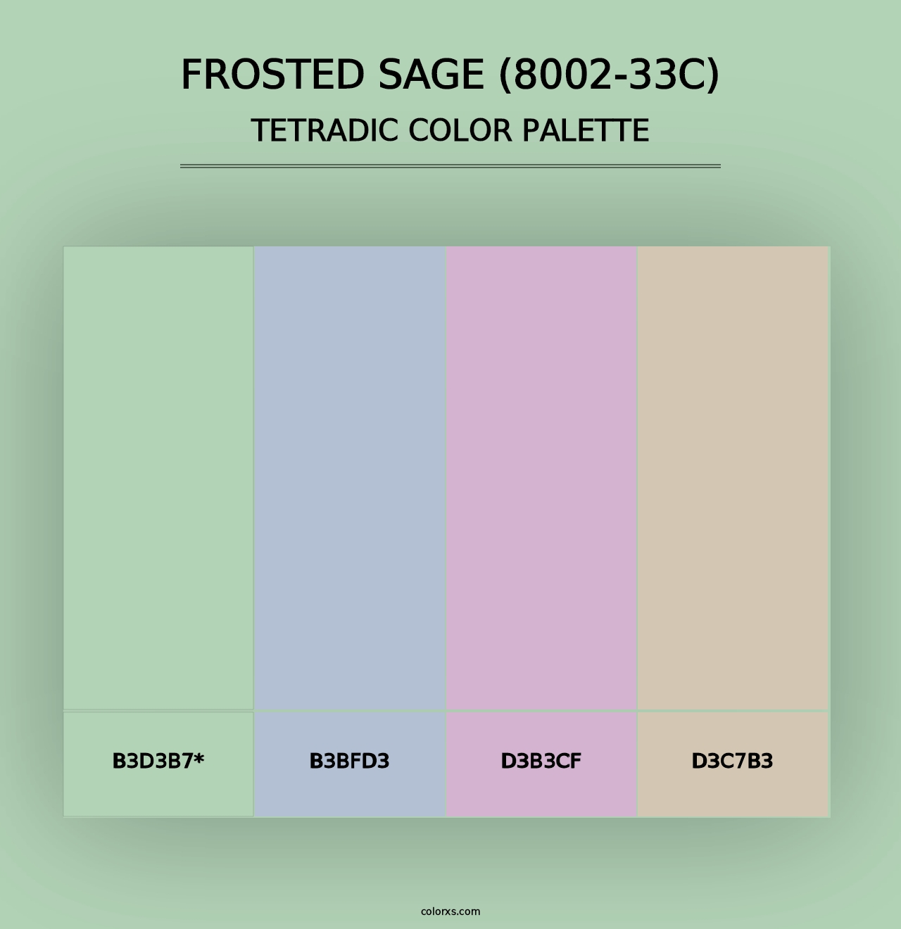 Frosted Sage (8002-33C) - Tetradic Color Palette