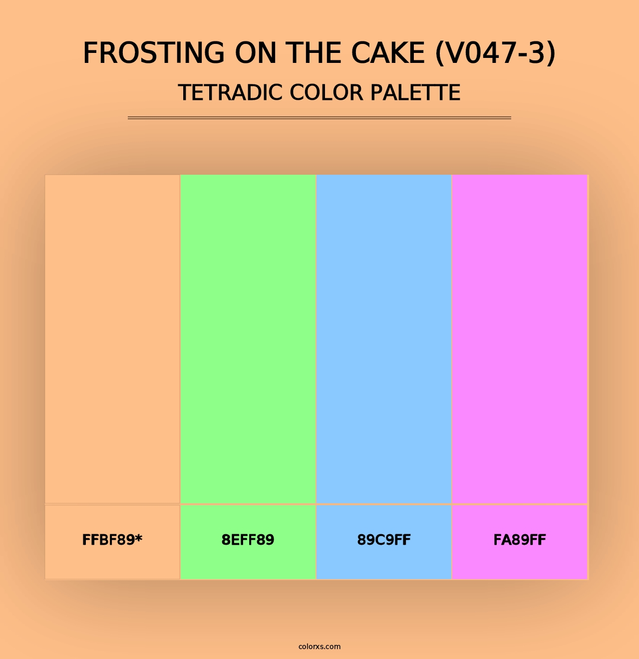 Frosting on the Cake (V047-3) - Tetradic Color Palette