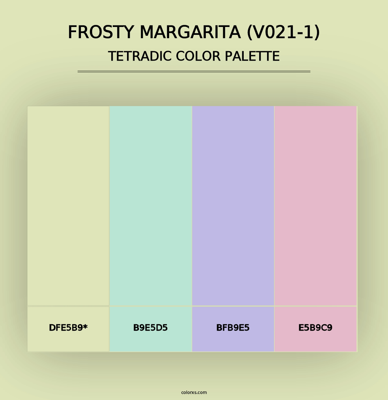 Frosty Margarita (V021-1) - Tetradic Color Palette