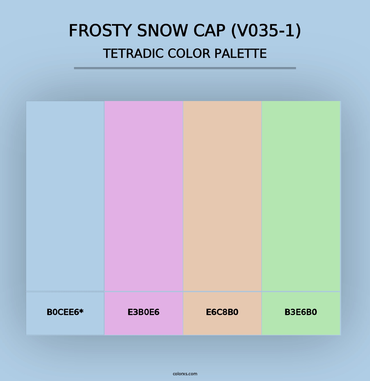 Frosty Snow Cap (V035-1) - Tetradic Color Palette