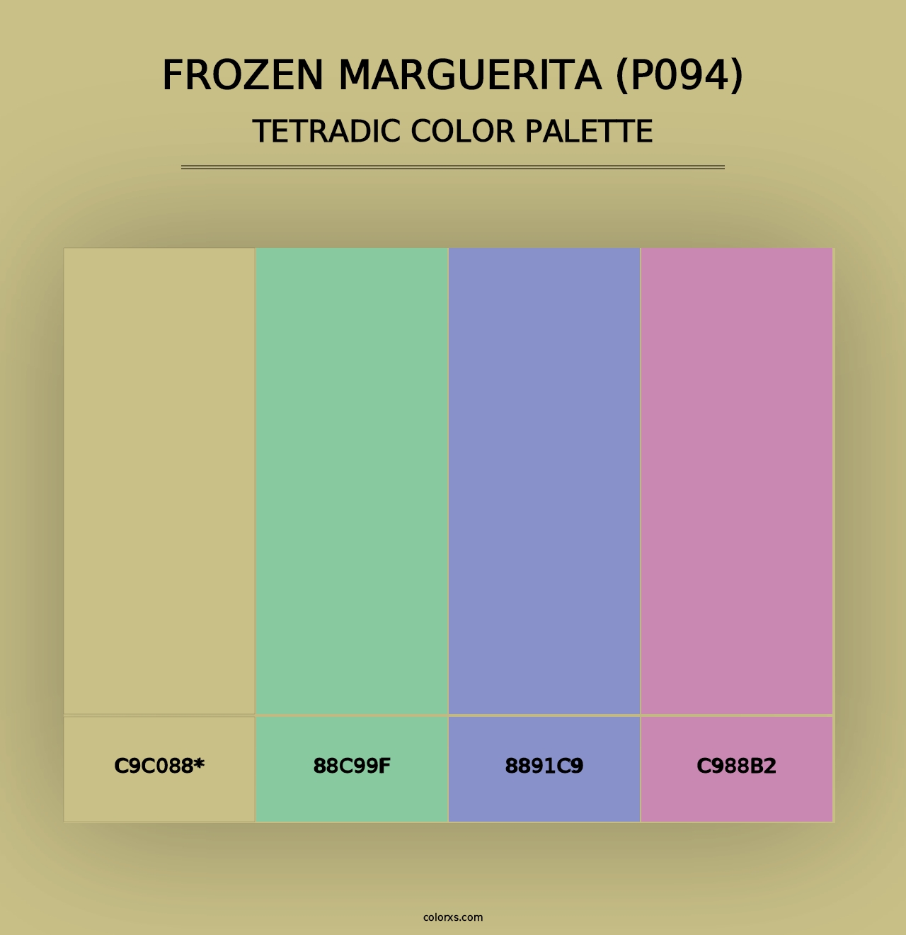 Frozen Marguerita (P094) - Tetradic Color Palette