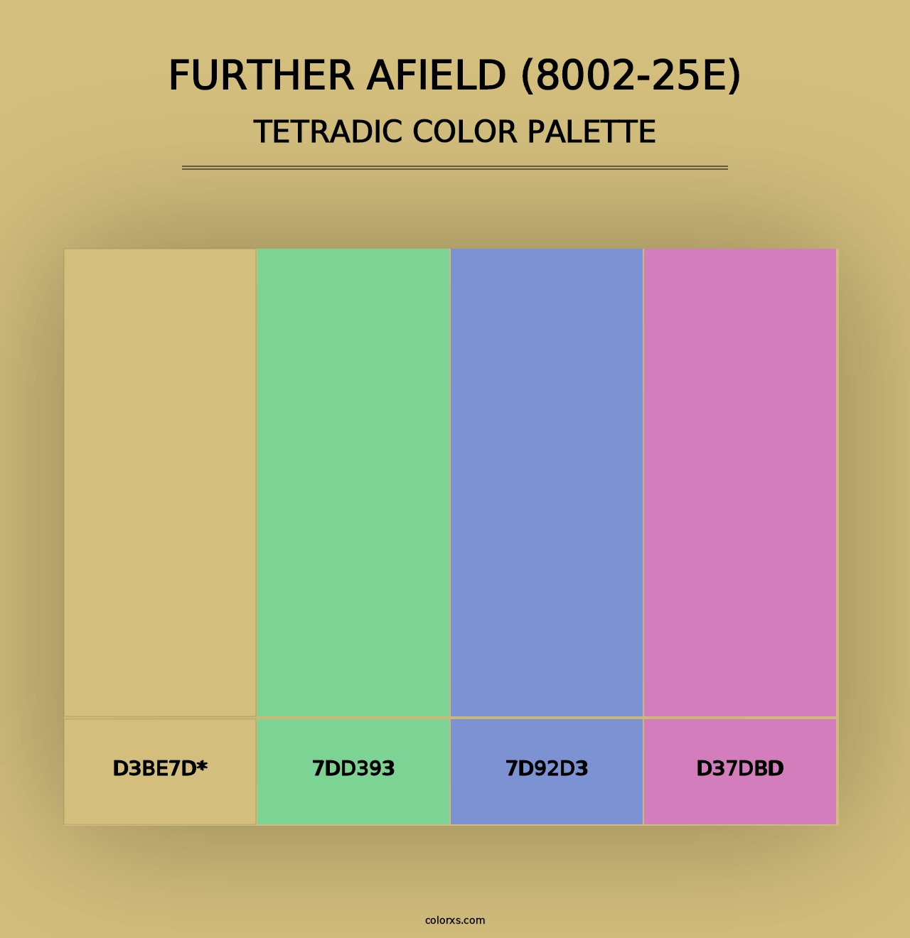 Further Afield (8002-25E) - Tetradic Color Palette