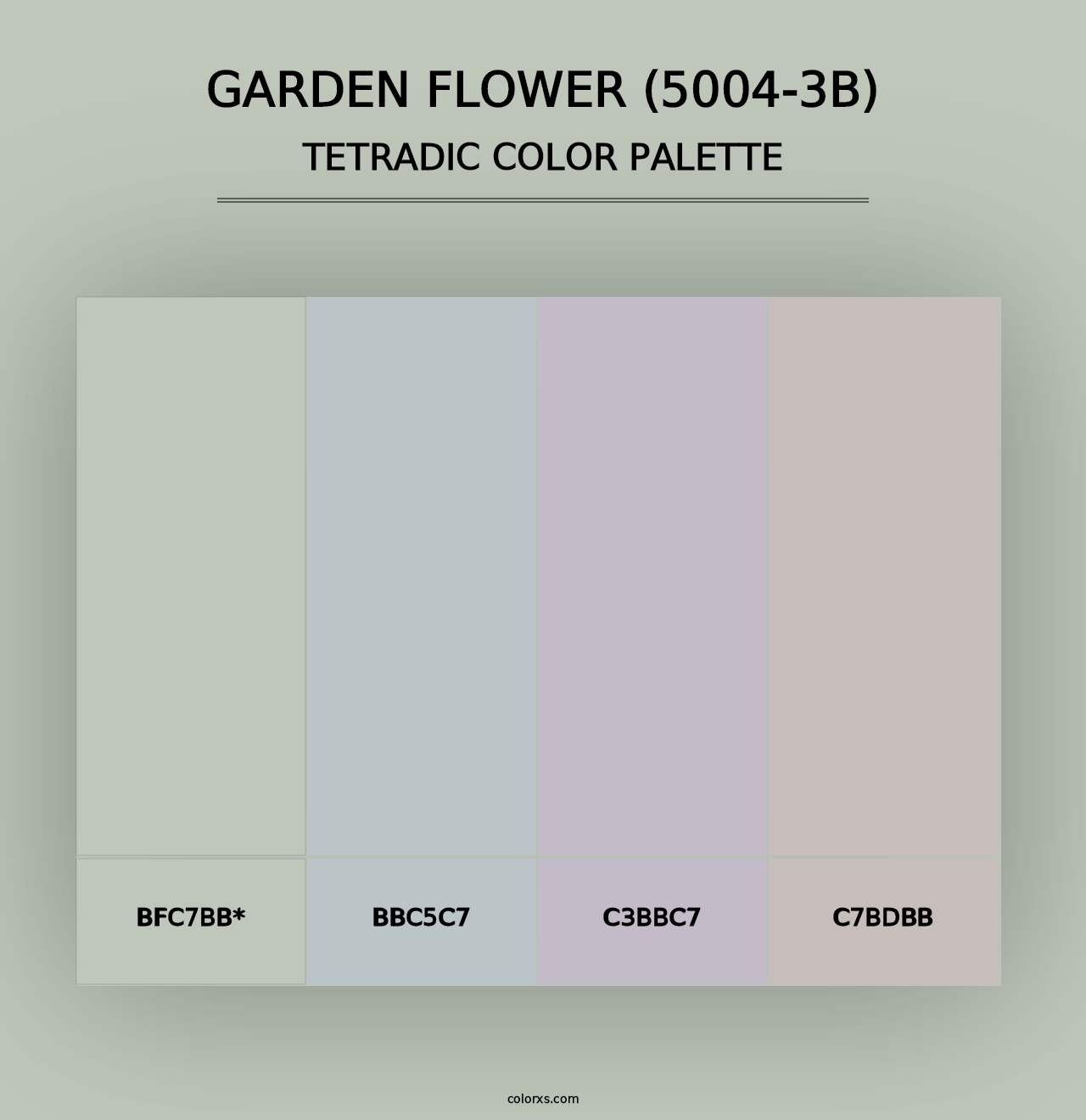 Garden Flower (5004-3B) - Tetradic Color Palette