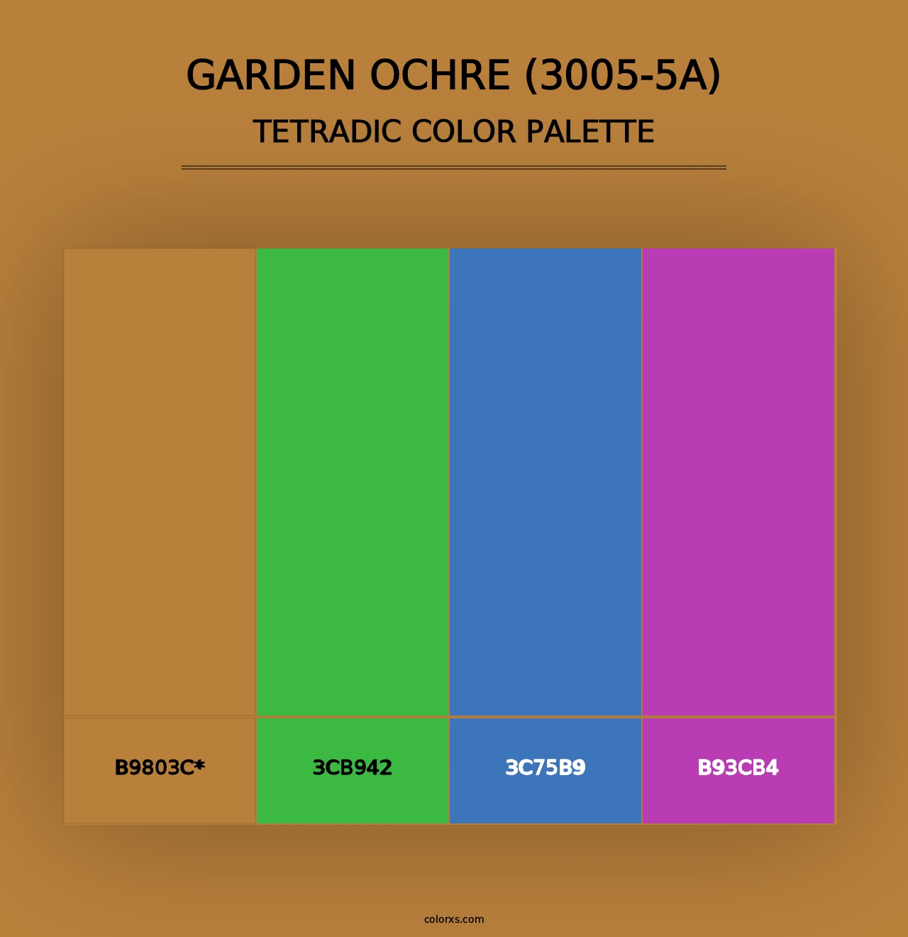 Garden Ochre (3005-5A) - Tetradic Color Palette