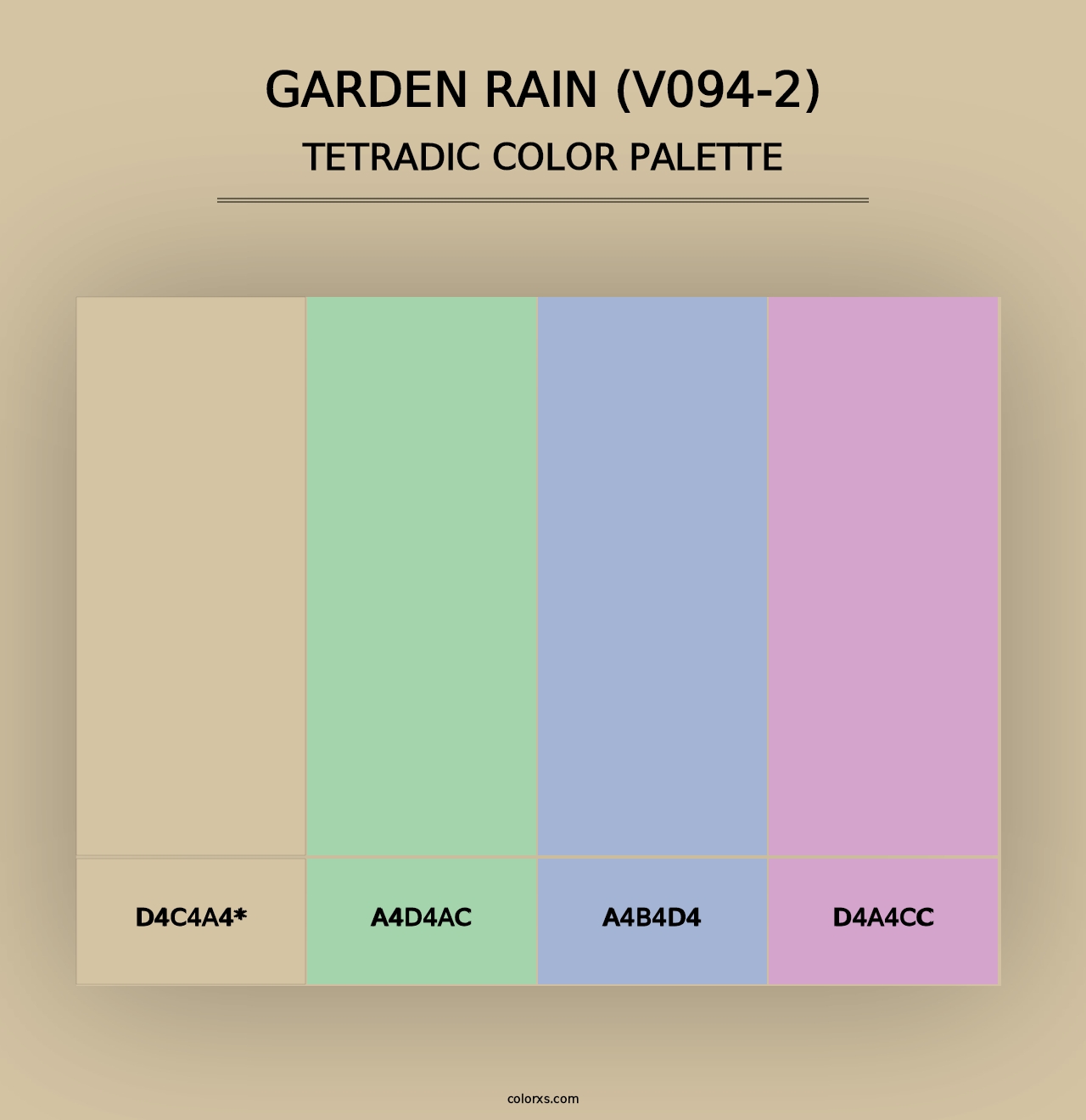 Garden Rain (V094-2) - Tetradic Color Palette