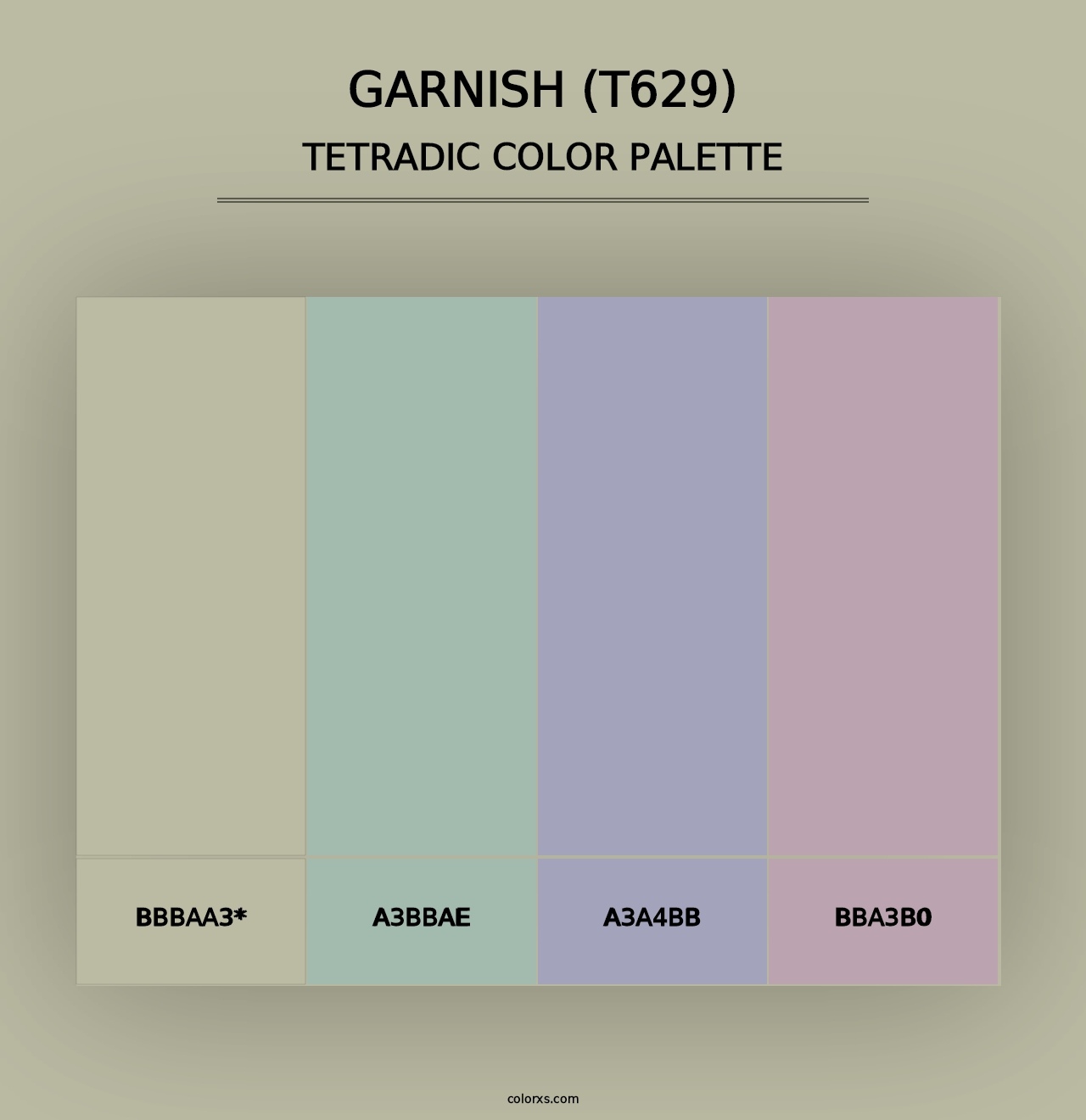 Garnish (T629) - Tetradic Color Palette