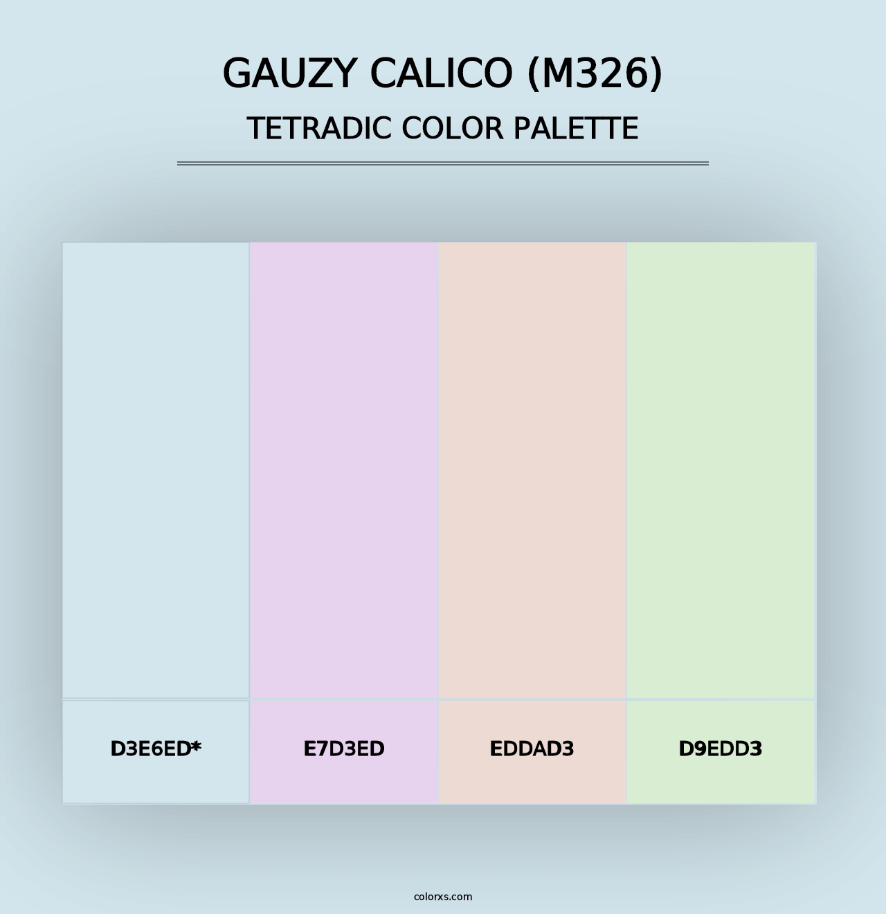 Gauzy Calico (M326) - Tetradic Color Palette