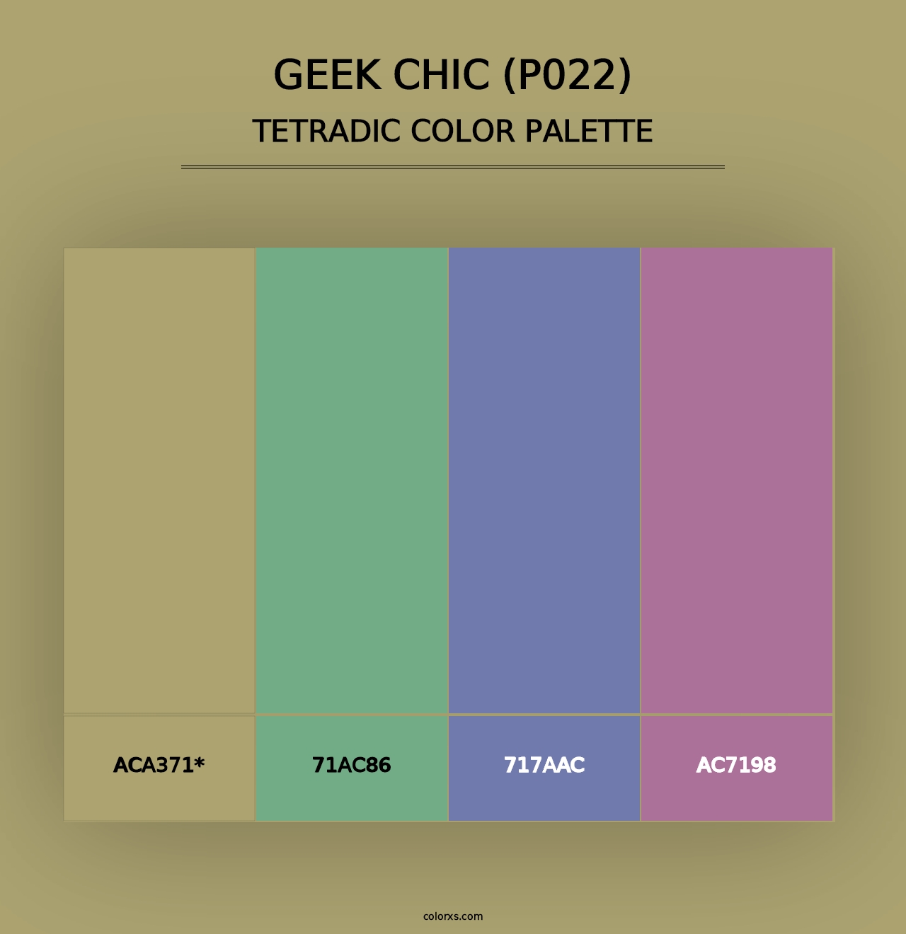 Geek Chic (P022) - Tetradic Color Palette