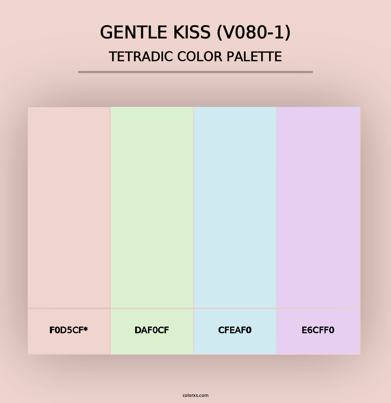 Gentle Kiss (V080-1) - Tetradic Color Palette