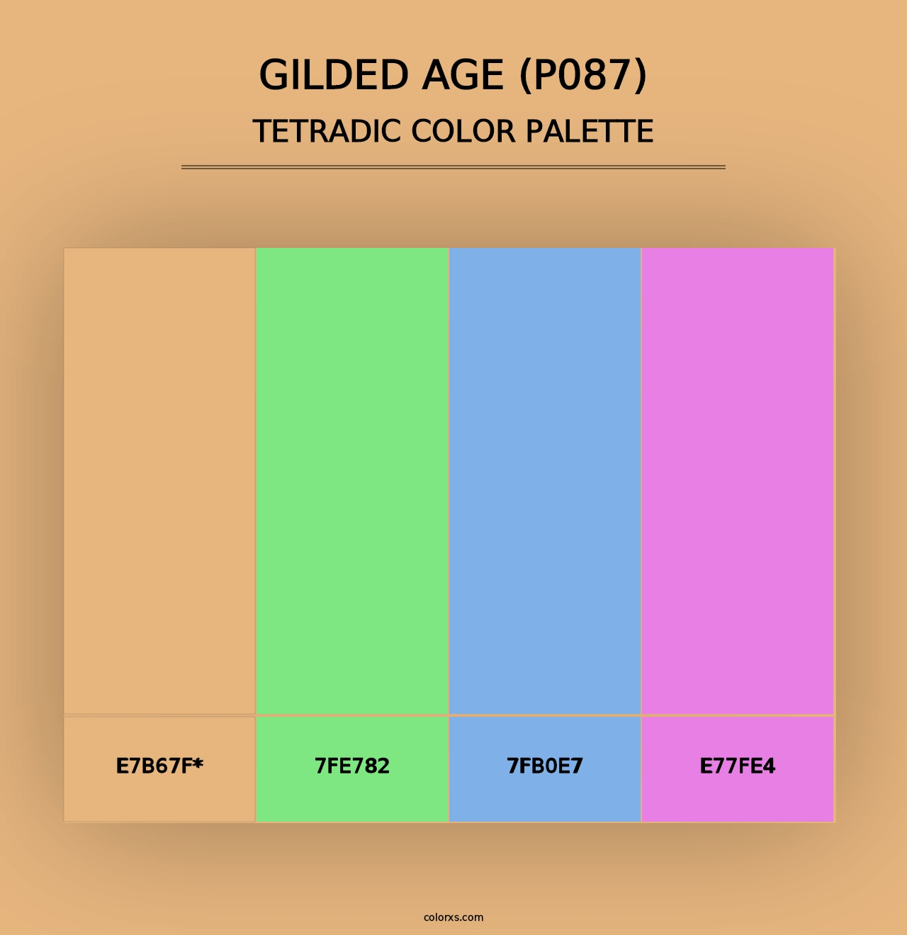 Gilded Age (P087) - Tetradic Color Palette