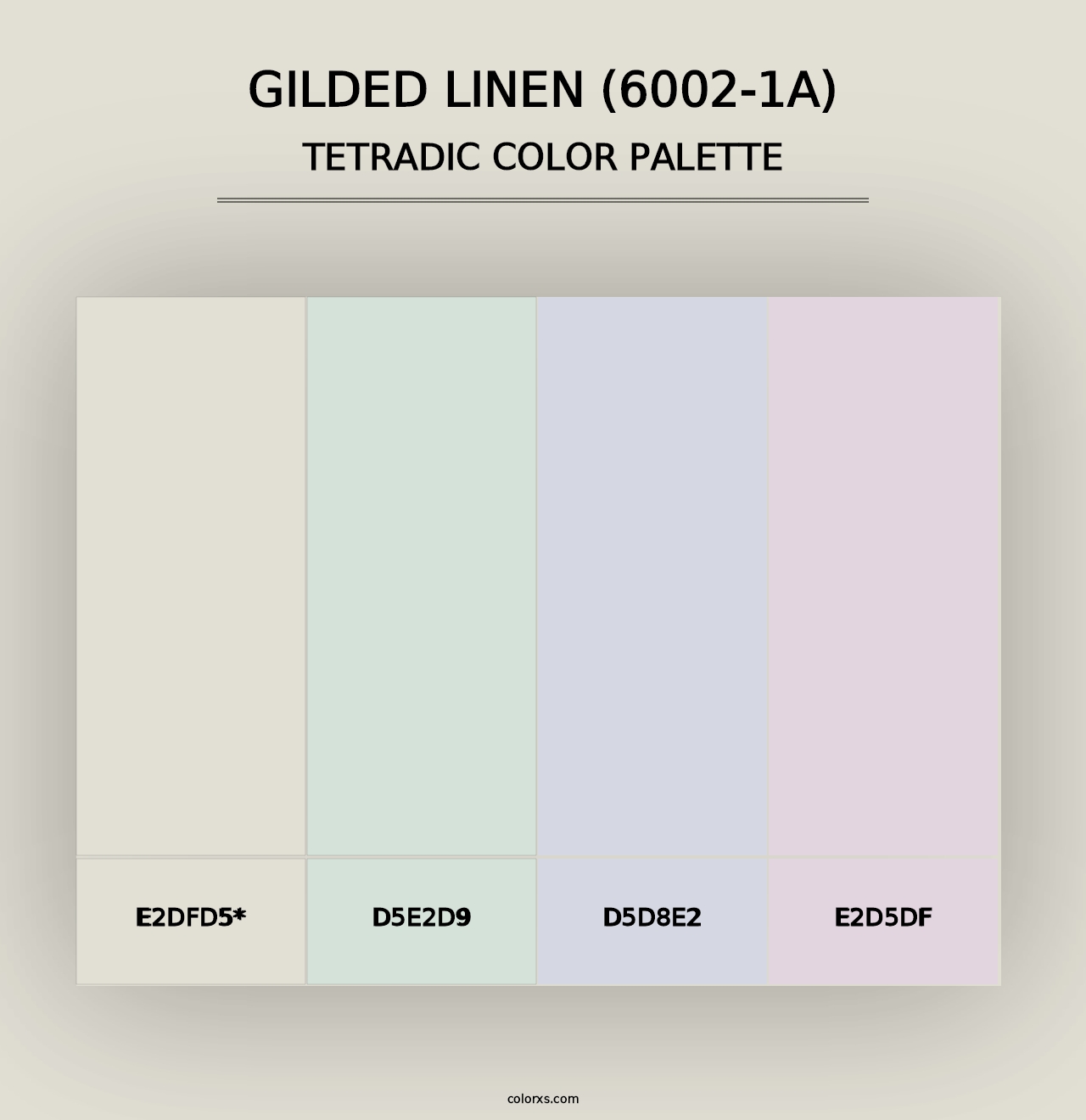 Gilded Linen (6002-1A) - Tetradic Color Palette