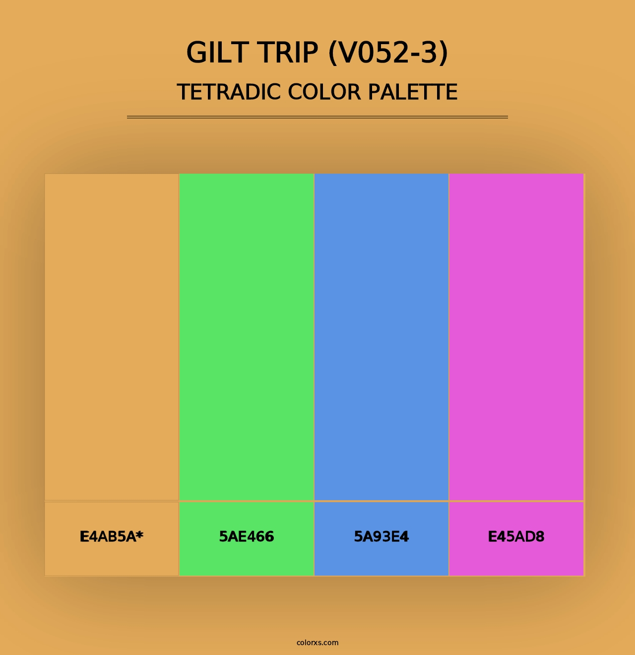 Gilt Trip (V052-3) - Tetradic Color Palette