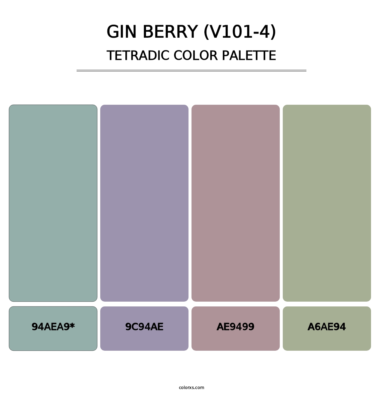 Gin Berry (V101-4) - Tetradic Color Palette