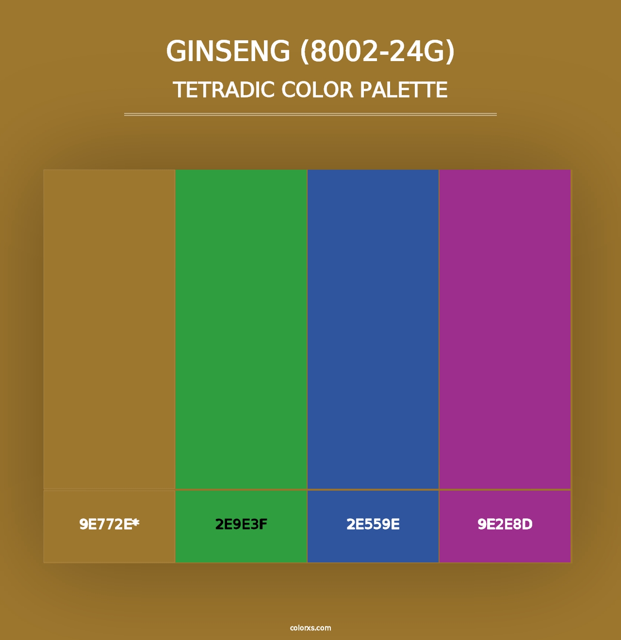 Ginseng (8002-24G) - Tetradic Color Palette