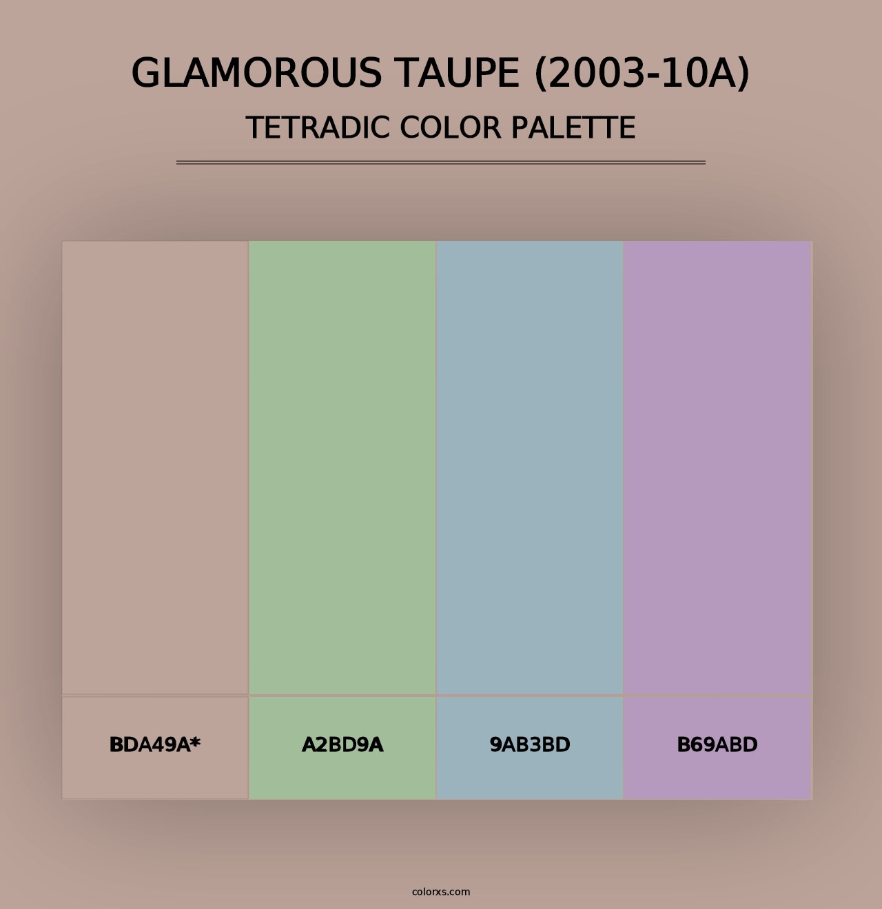 Glamorous Taupe (2003-10A) - Tetradic Color Palette