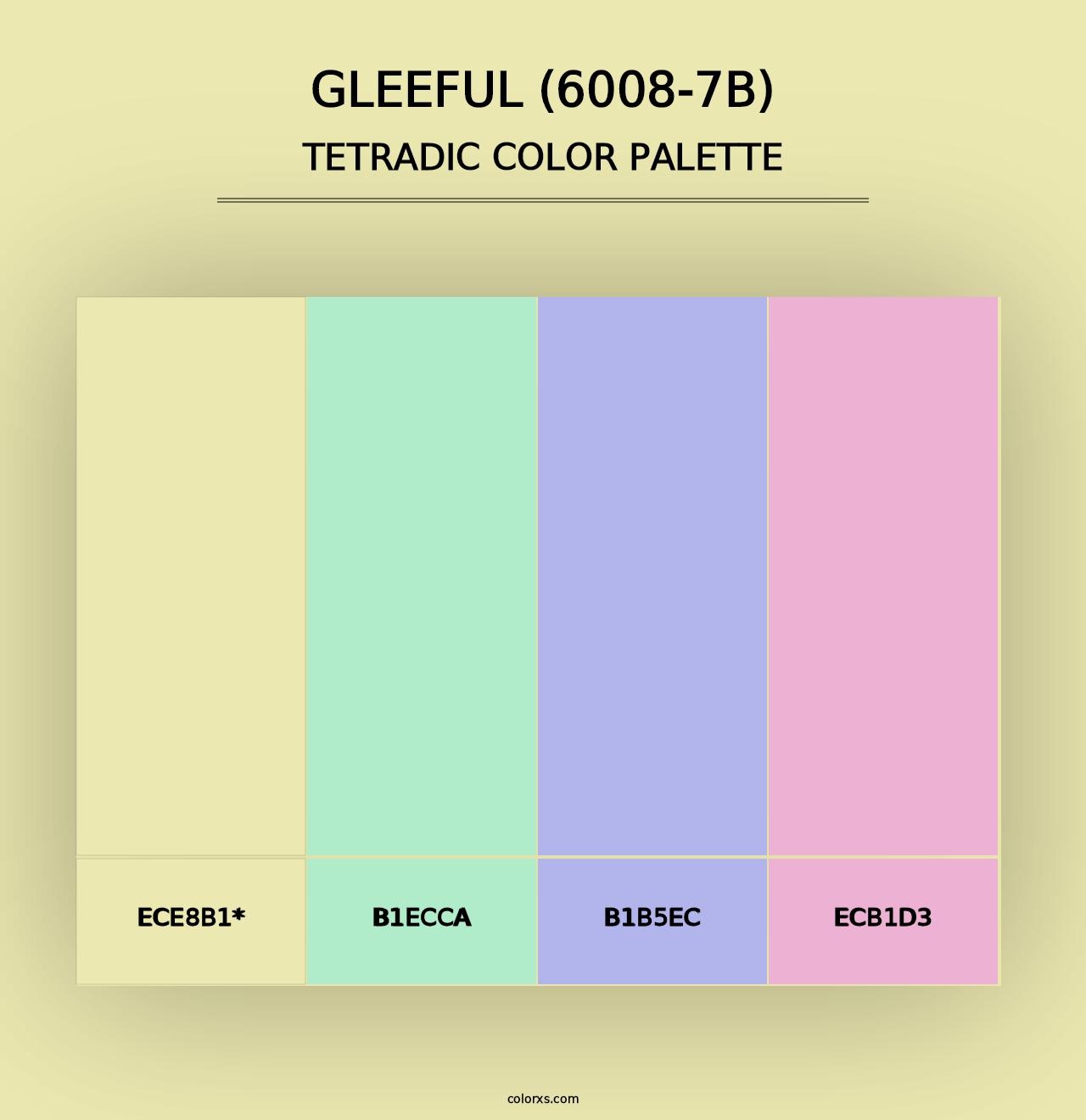 Gleeful (6008-7B) - Tetradic Color Palette