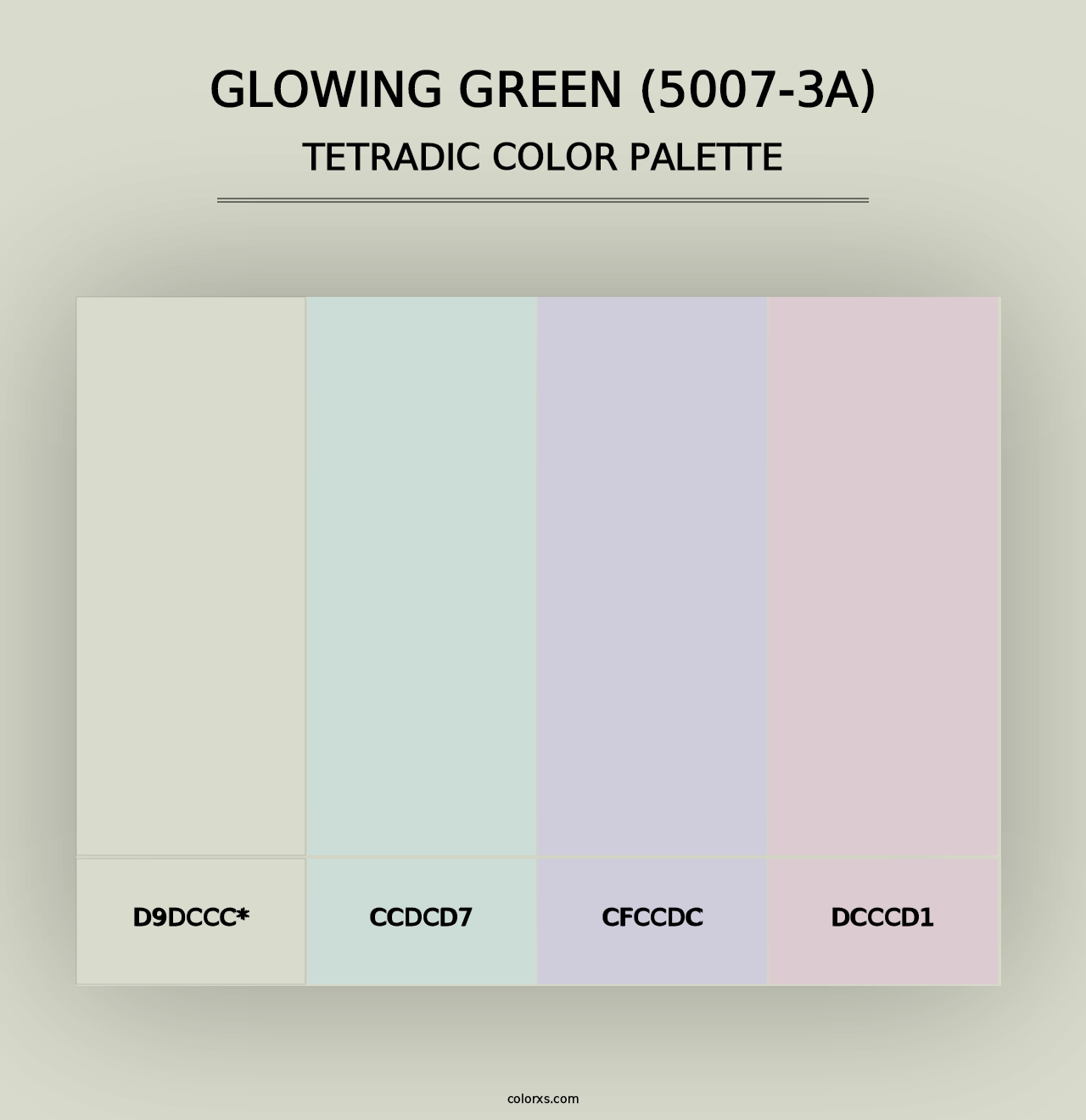 Glowing Green (5007-3A) - Tetradic Color Palette