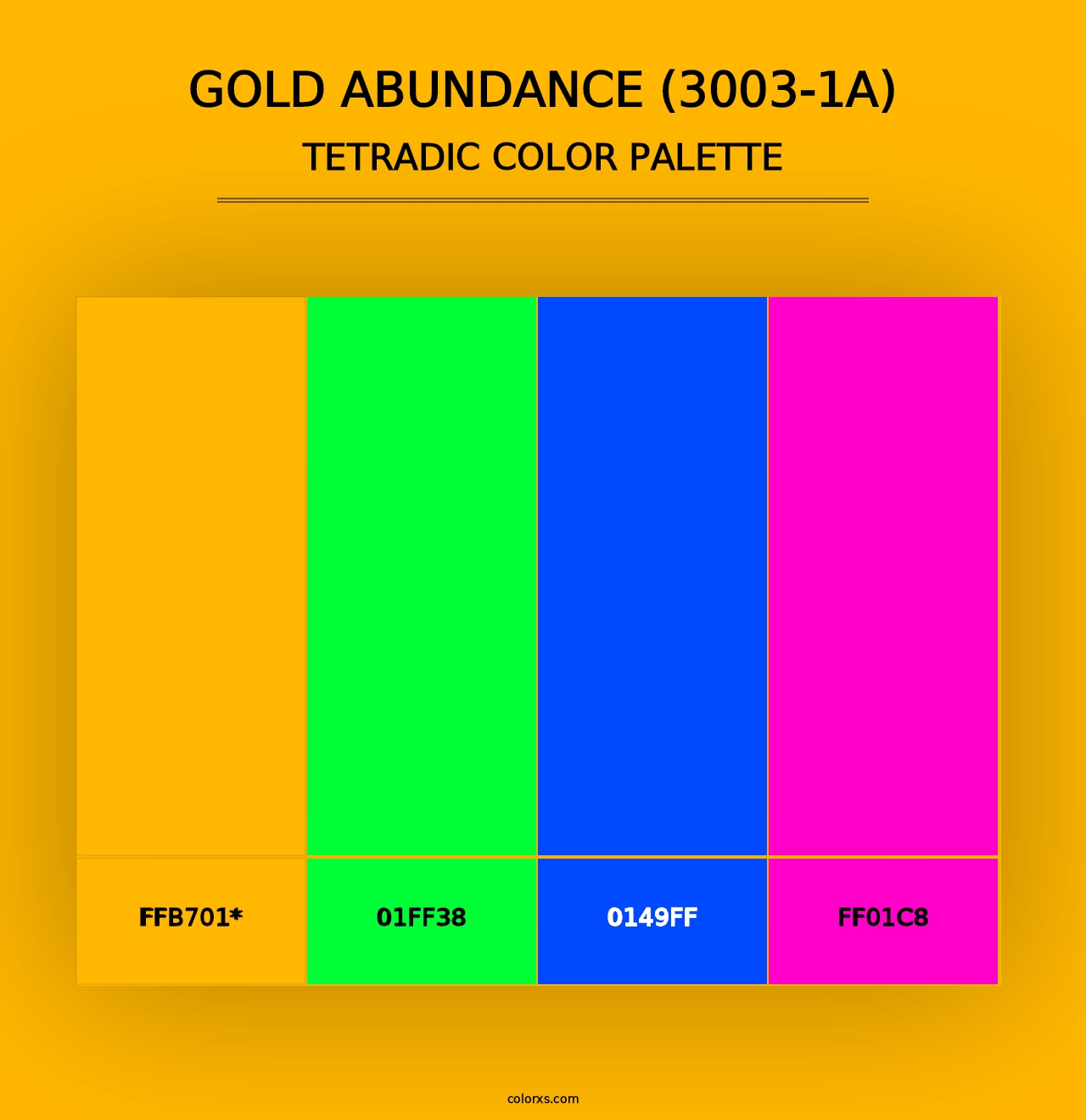 Gold Abundance (3003-1A) - Tetradic Color Palette