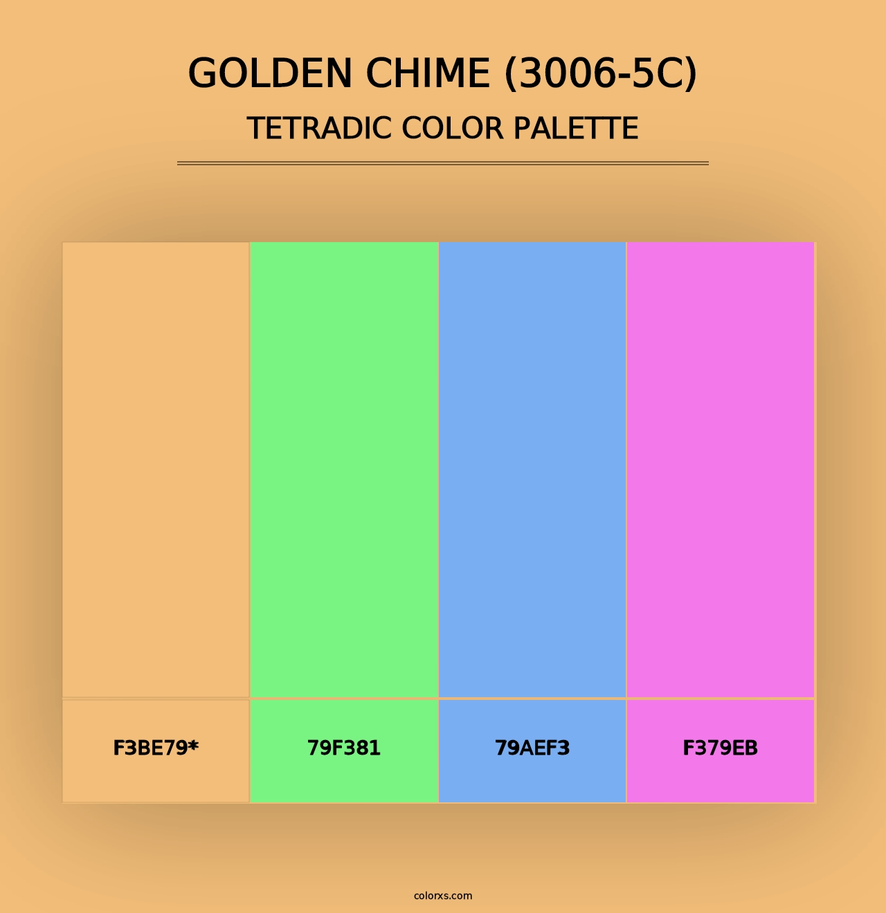 Golden Chime (3006-5C) - Tetradic Color Palette