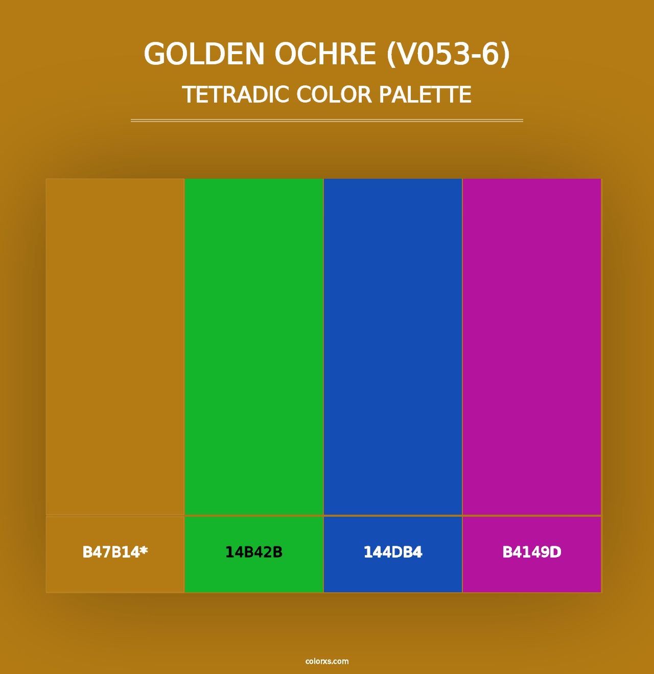 Golden Ochre (V053-6) - Tetradic Color Palette