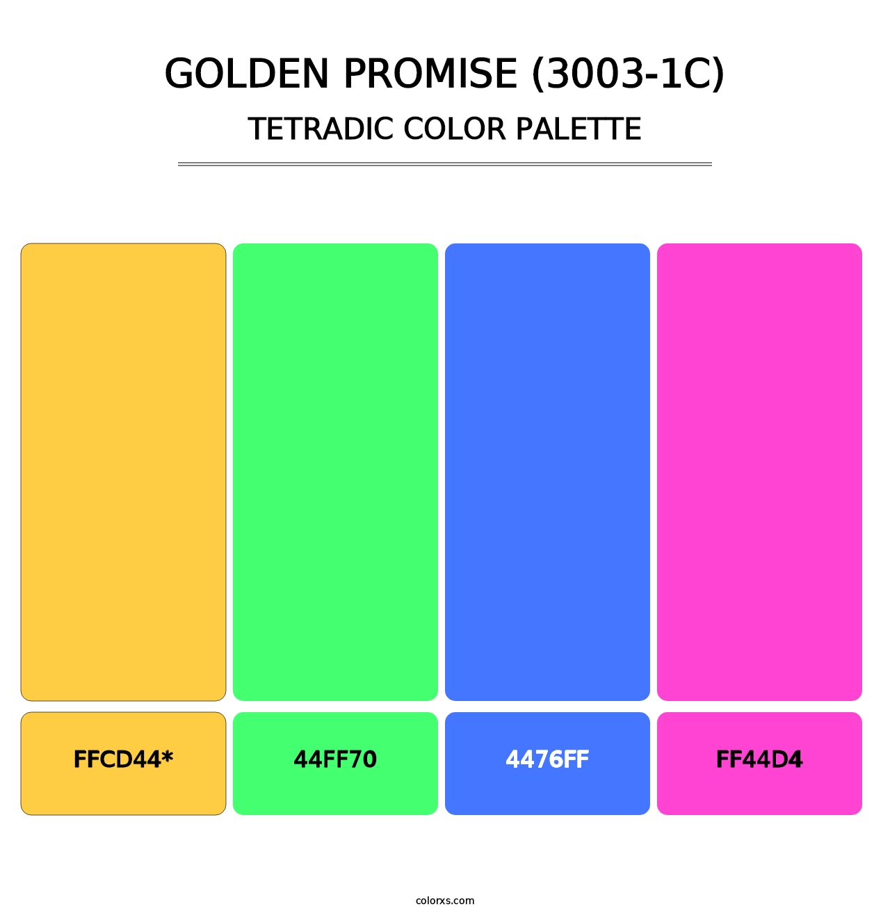 Golden Promise (3003-1C) - Tetradic Color Palette