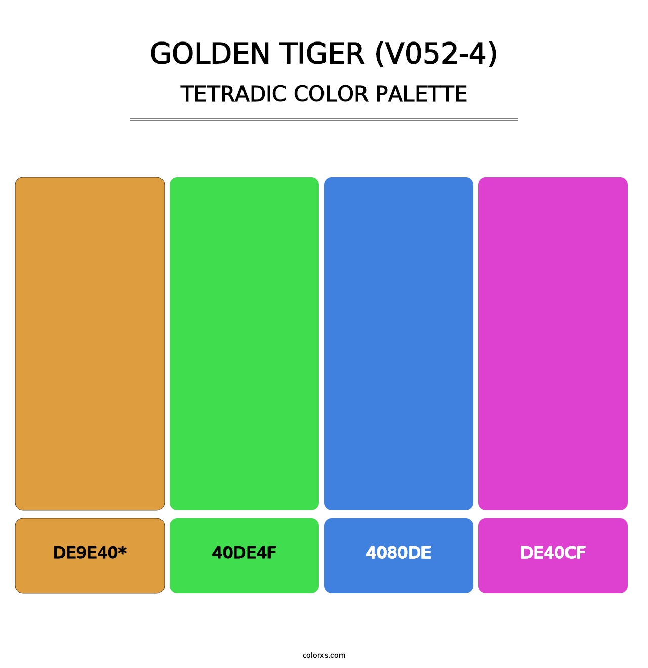 Golden Tiger (V052-4) - Tetradic Color Palette