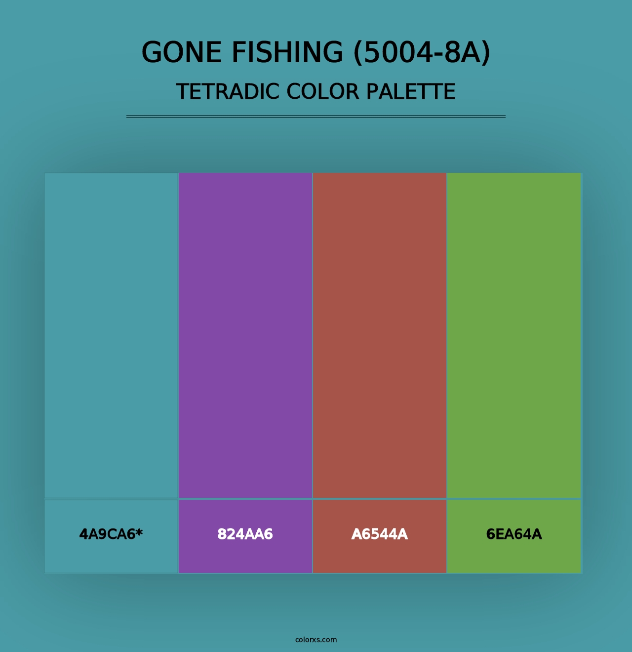 Gone Fishing (5004-8A) - Tetradic Color Palette