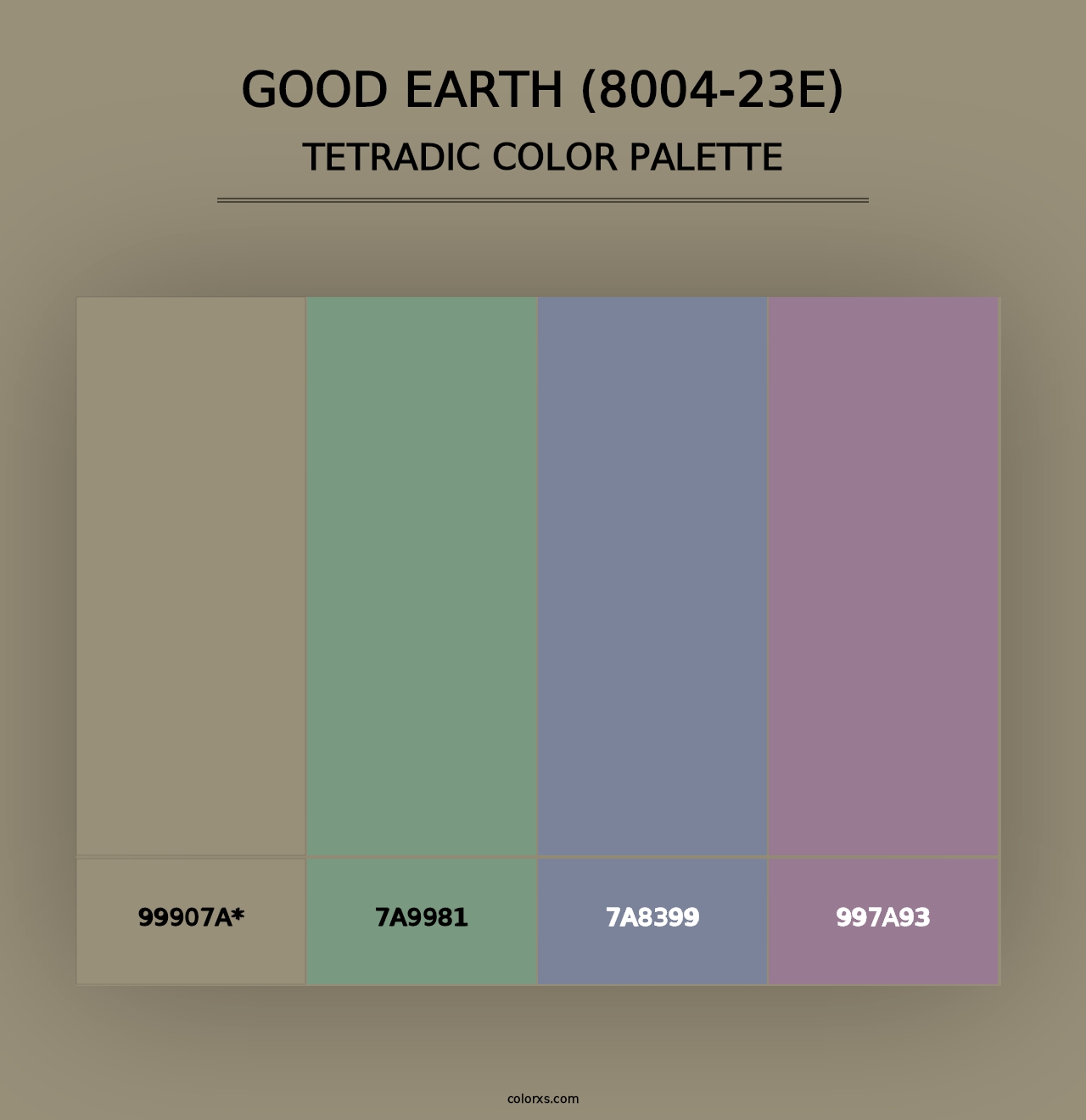 Good Earth (8004-23E) - Tetradic Color Palette