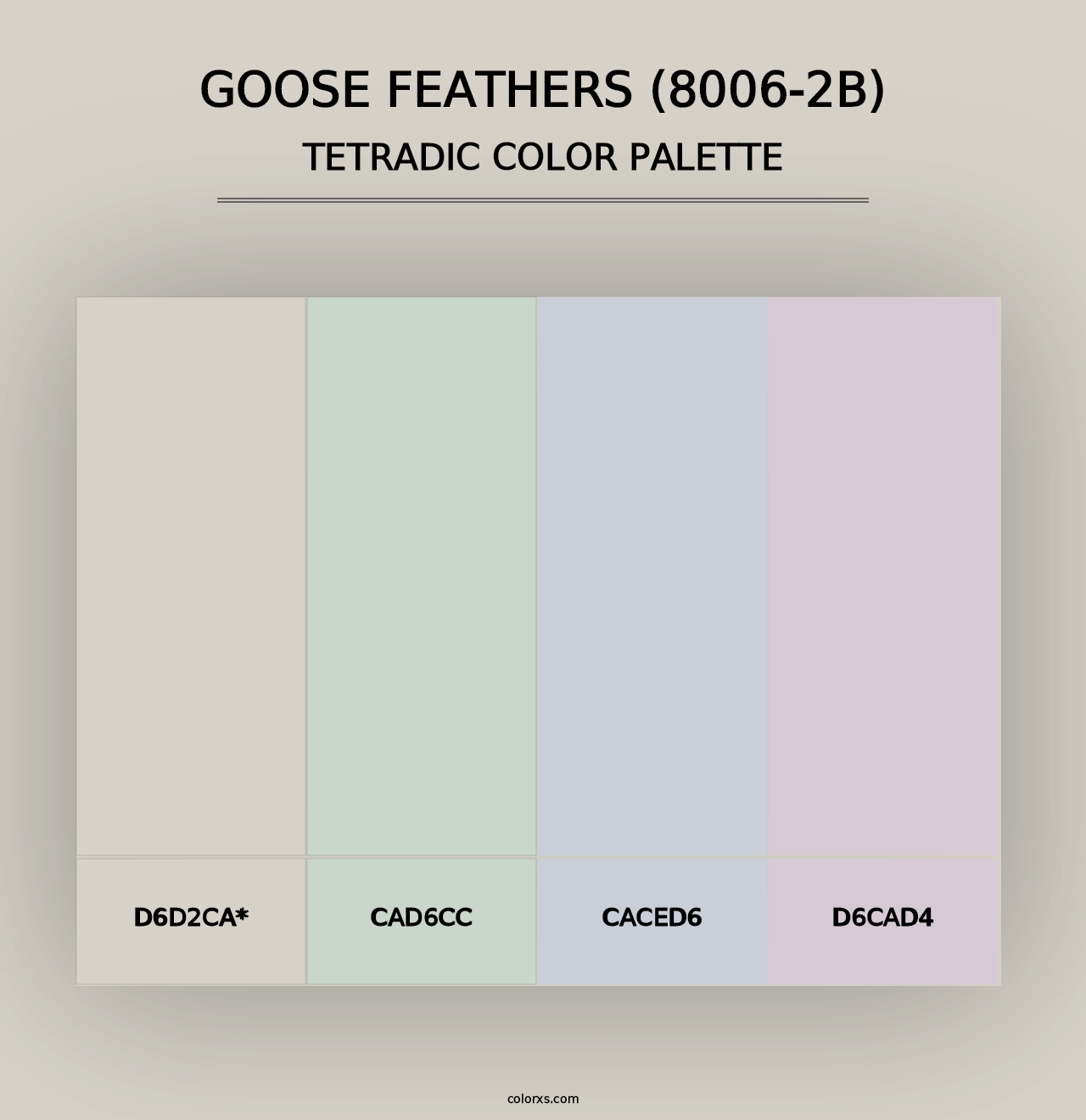 Goose Feathers (8006-2B) - Tetradic Color Palette