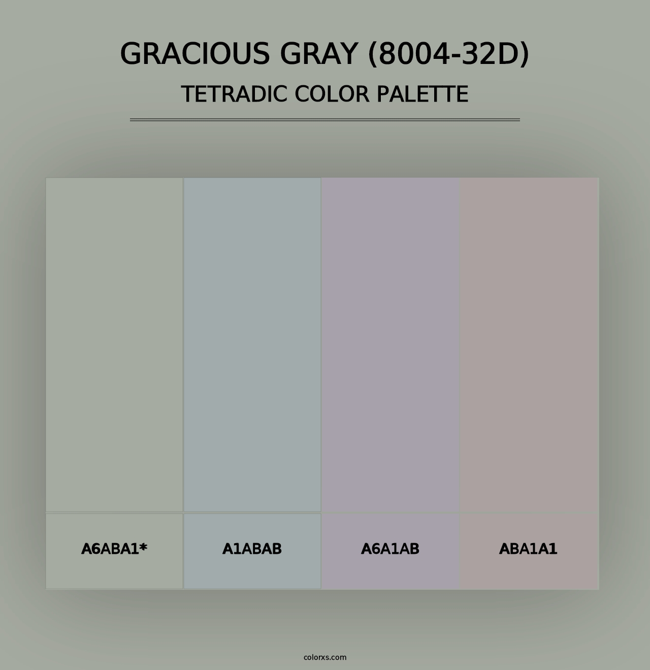 Gracious Gray (8004-32D) - Tetradic Color Palette