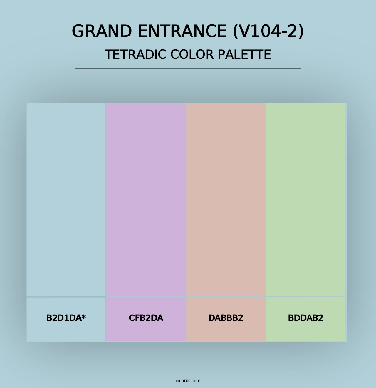 Grand Entrance (V104-2) - Tetradic Color Palette