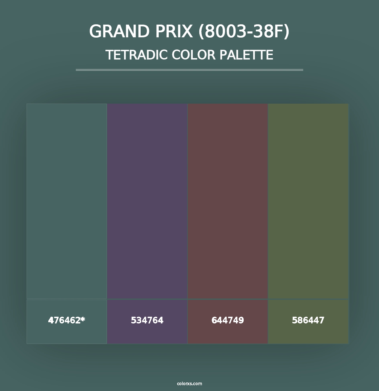 Grand Prix (8003-38F) - Tetradic Color Palette