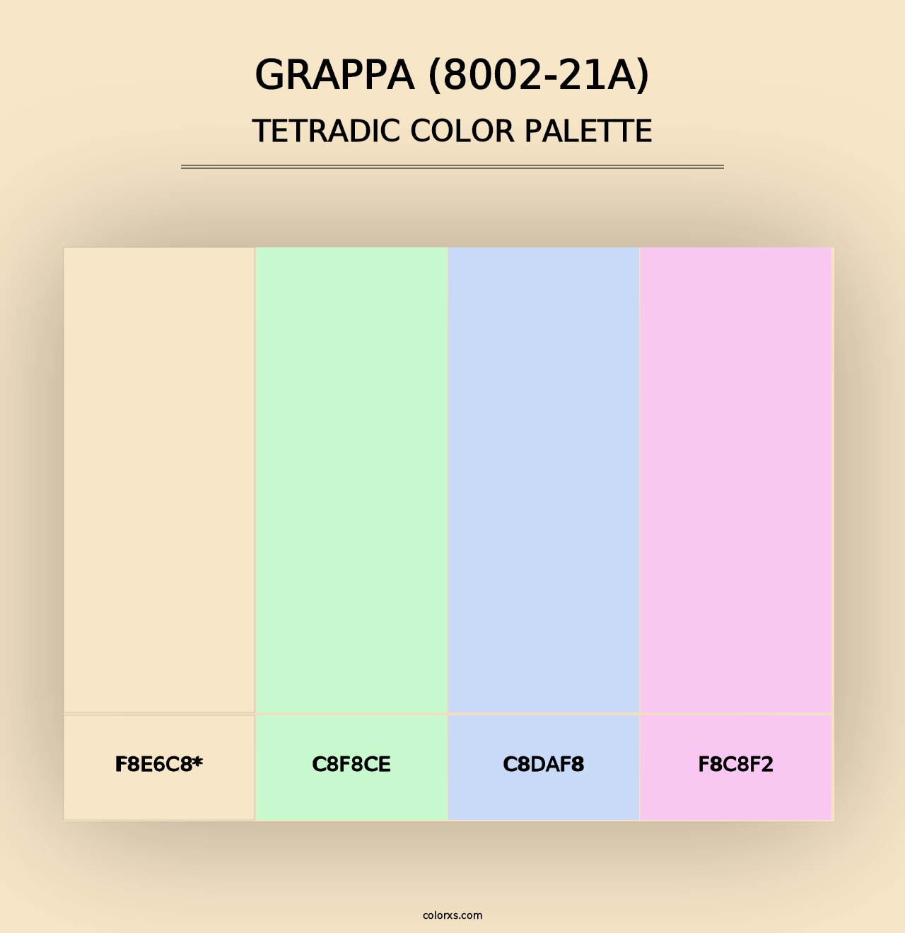 Grappa (8002-21A) - Tetradic Color Palette