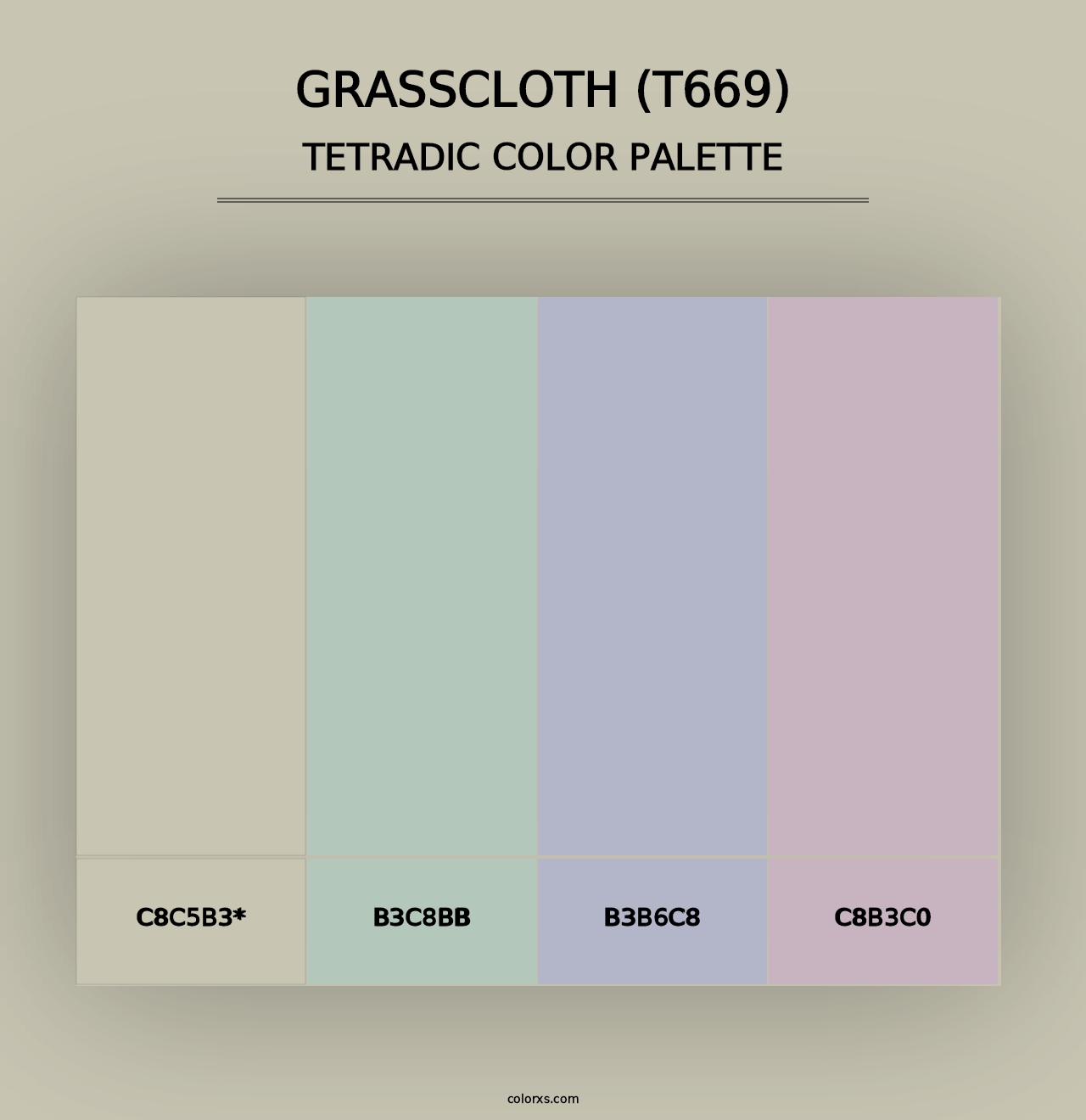 Grasscloth (T669) - Tetradic Color Palette