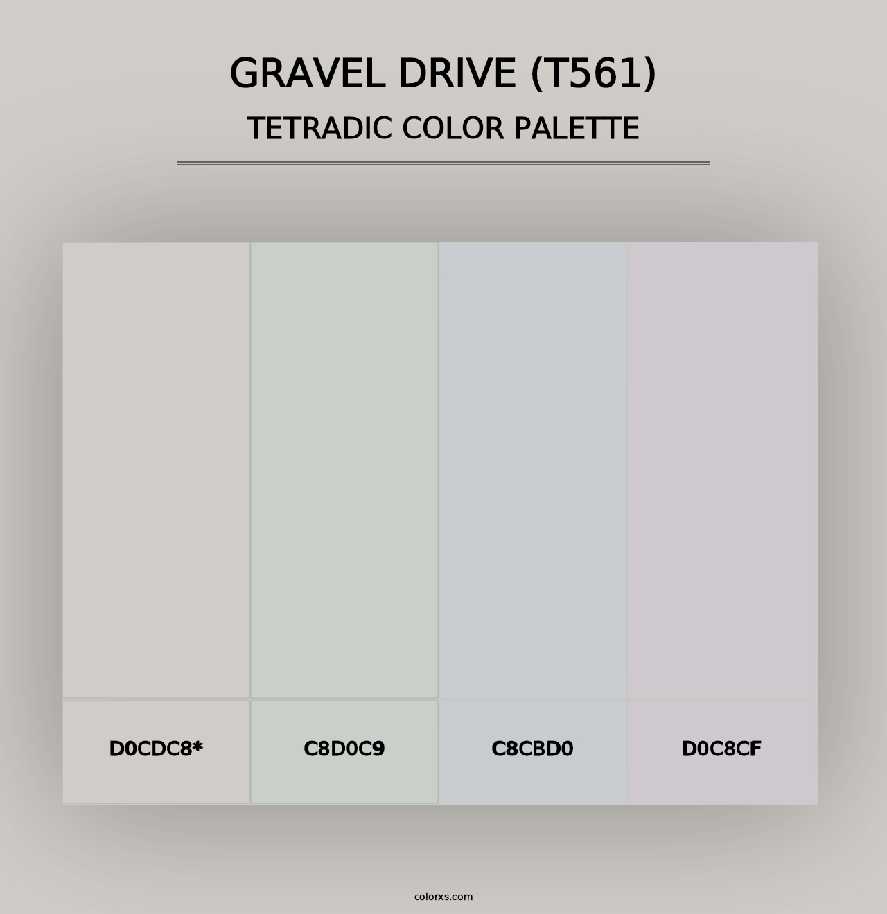 Gravel Drive (T561) - Tetradic Color Palette