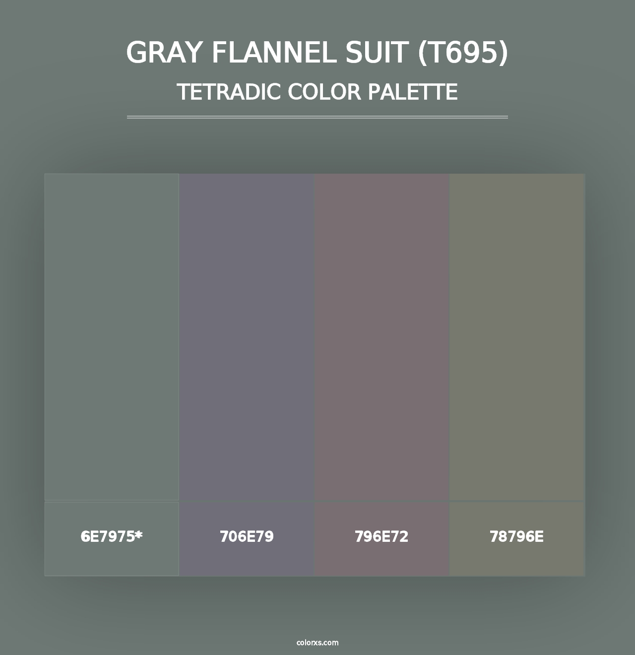 Gray Flannel Suit (T695) - Tetradic Color Palette