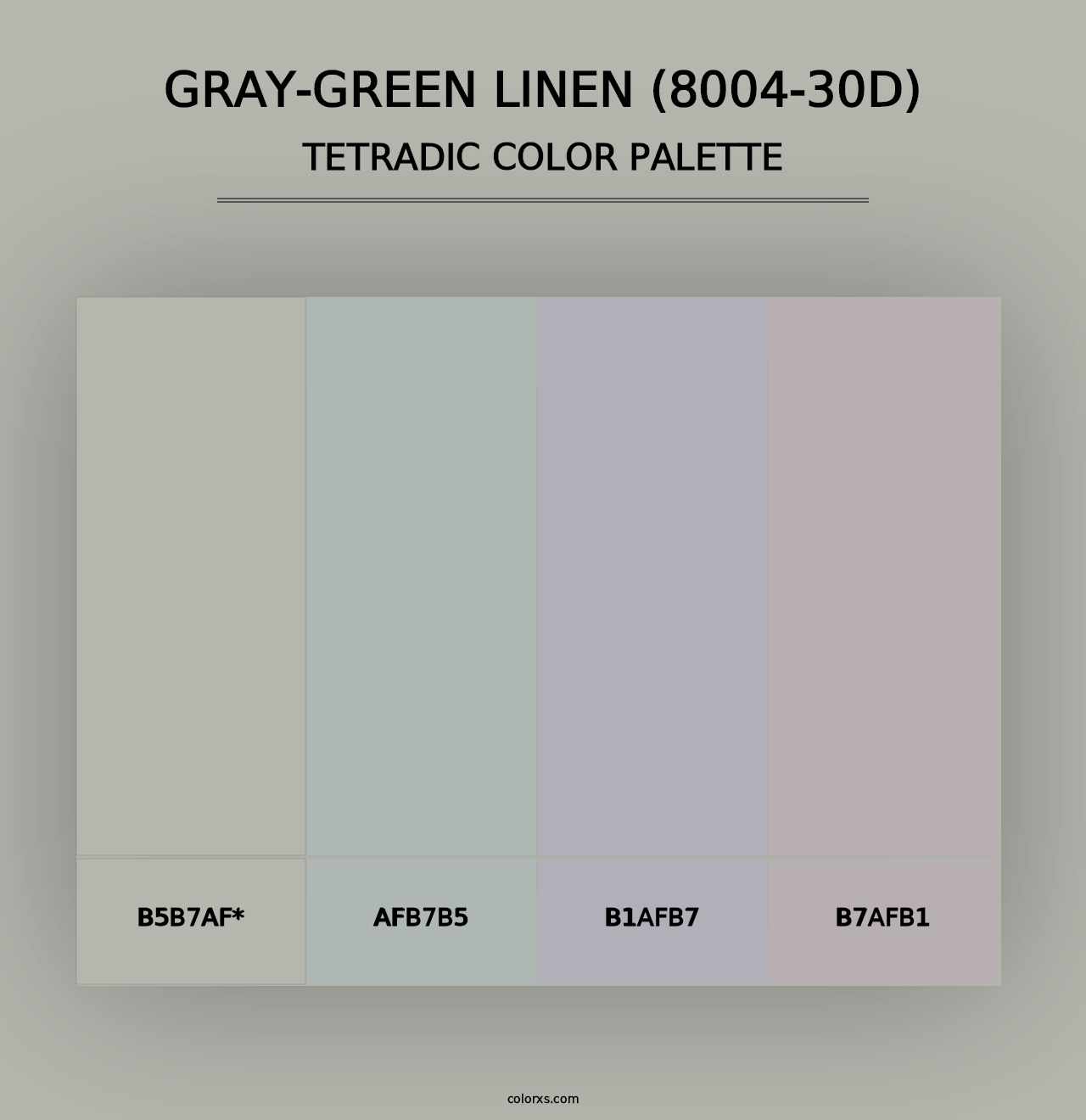 Gray-Green Linen (8004-30D) - Tetradic Color Palette