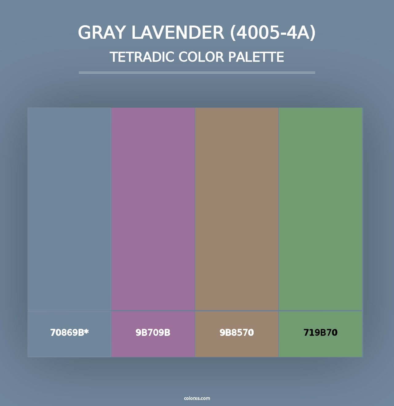 Gray Lavender (4005-4A) - Tetradic Color Palette