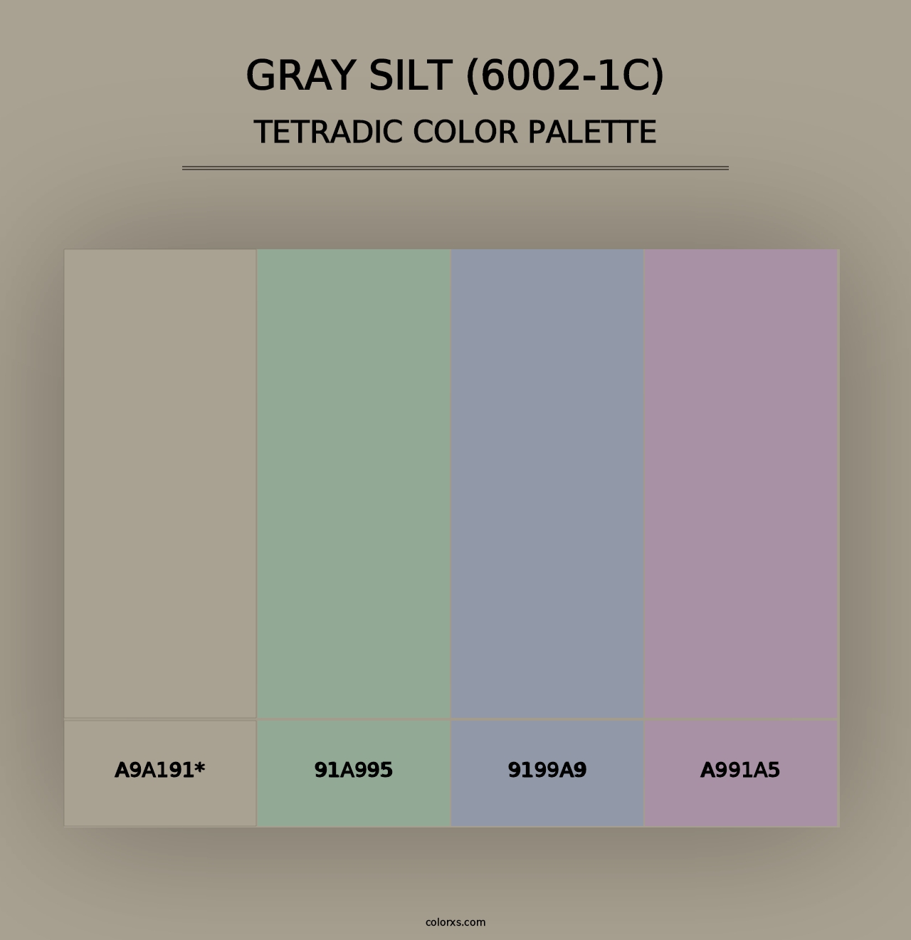 Gray Silt (6002-1C) - Tetradic Color Palette