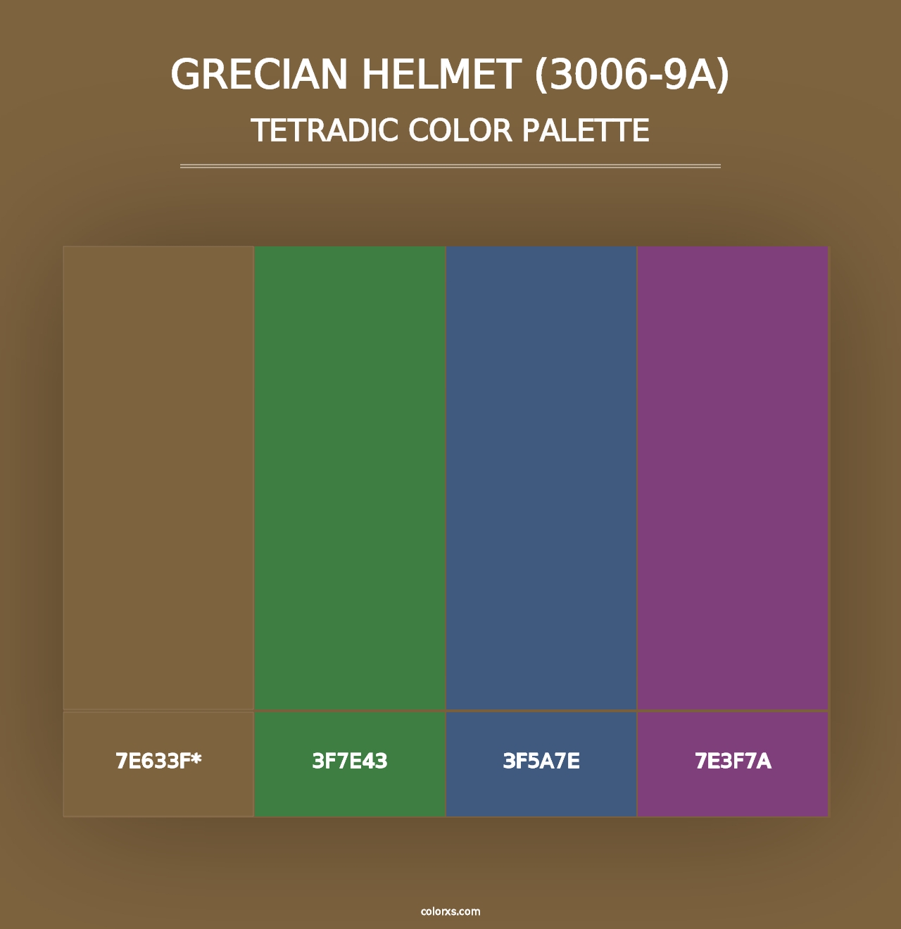 Grecian Helmet (3006-9A) - Tetradic Color Palette