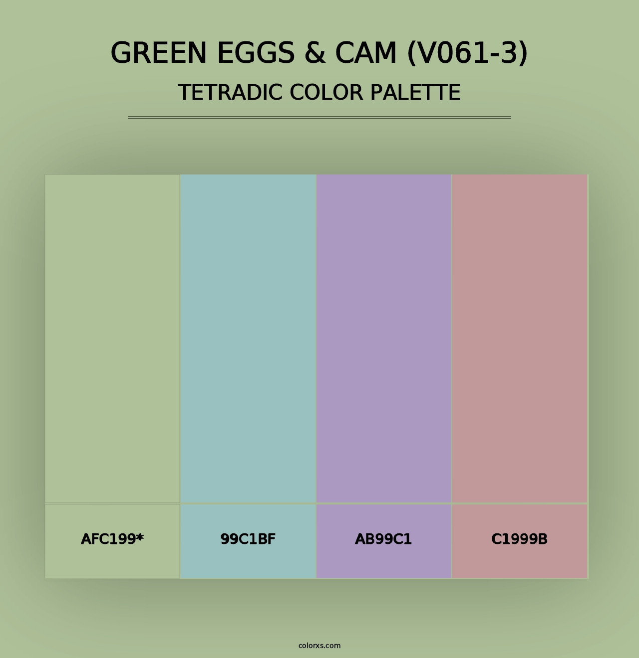 Green Eggs & Cam (V061-3) - Tetradic Color Palette