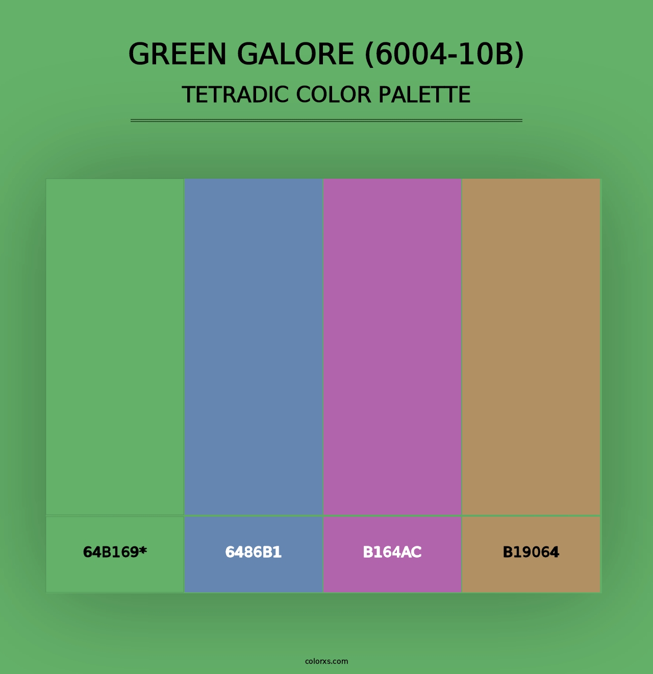 Green Galore (6004-10B) - Tetradic Color Palette