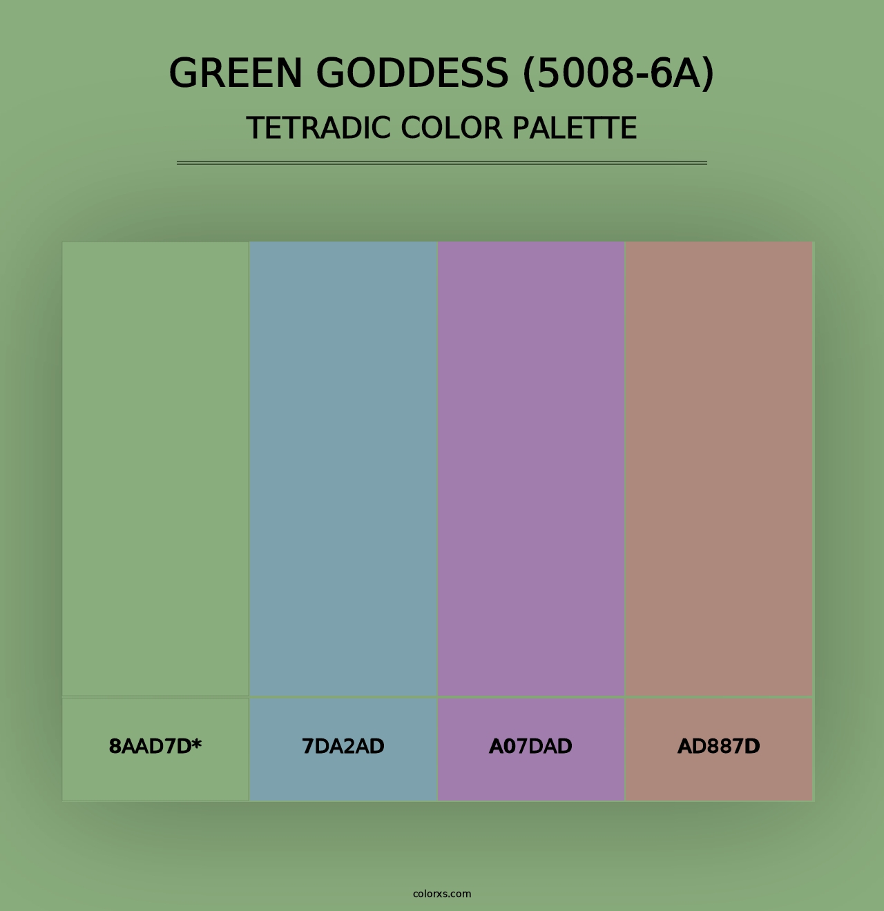 Green Goddess (5008-6A) - Tetradic Color Palette