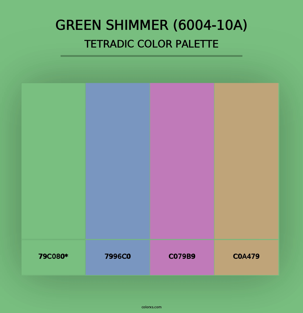 Green Shimmer (6004-10A) - Tetradic Color Palette