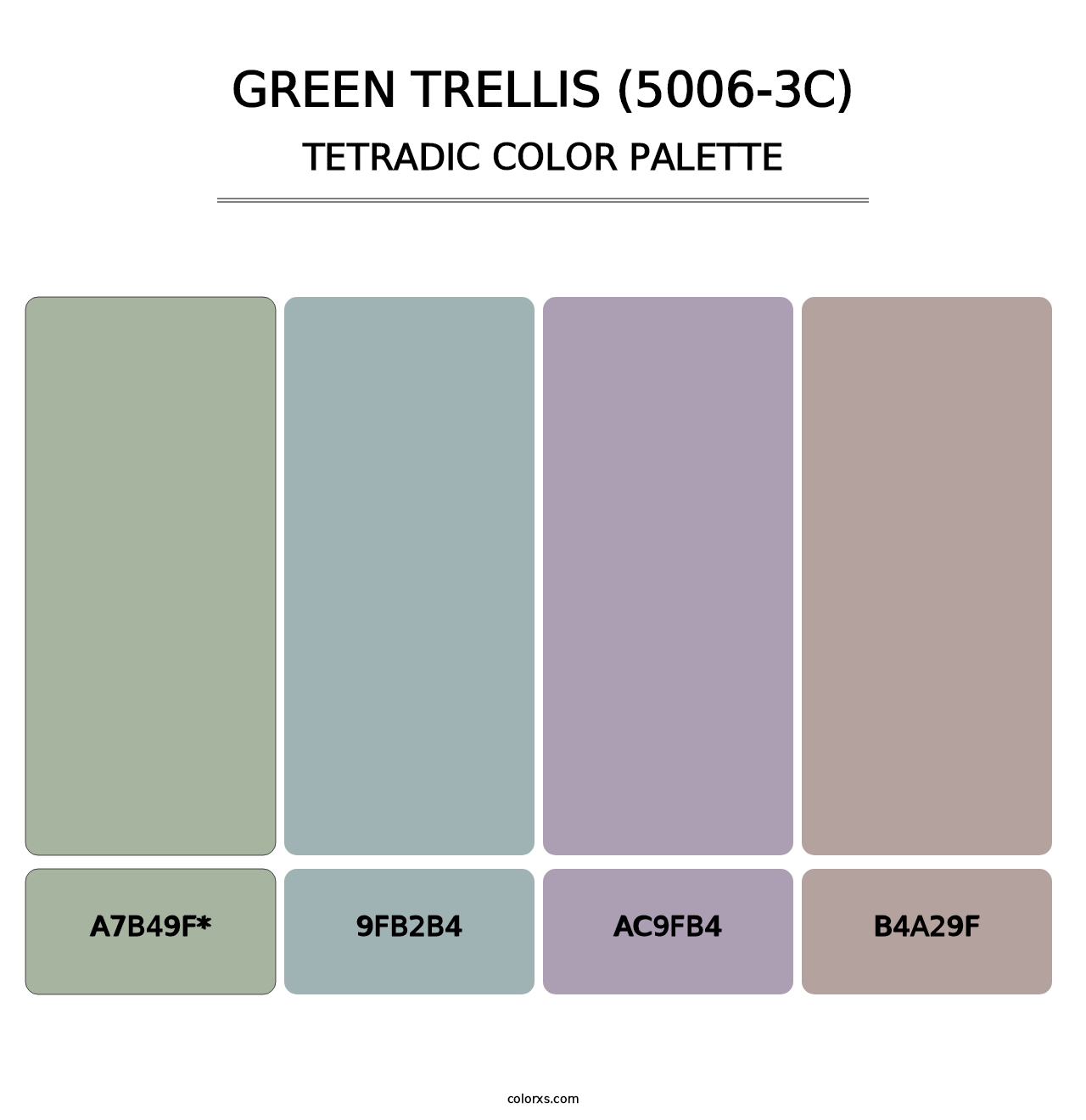 Green Trellis (5006-3C) - Tetradic Color Palette