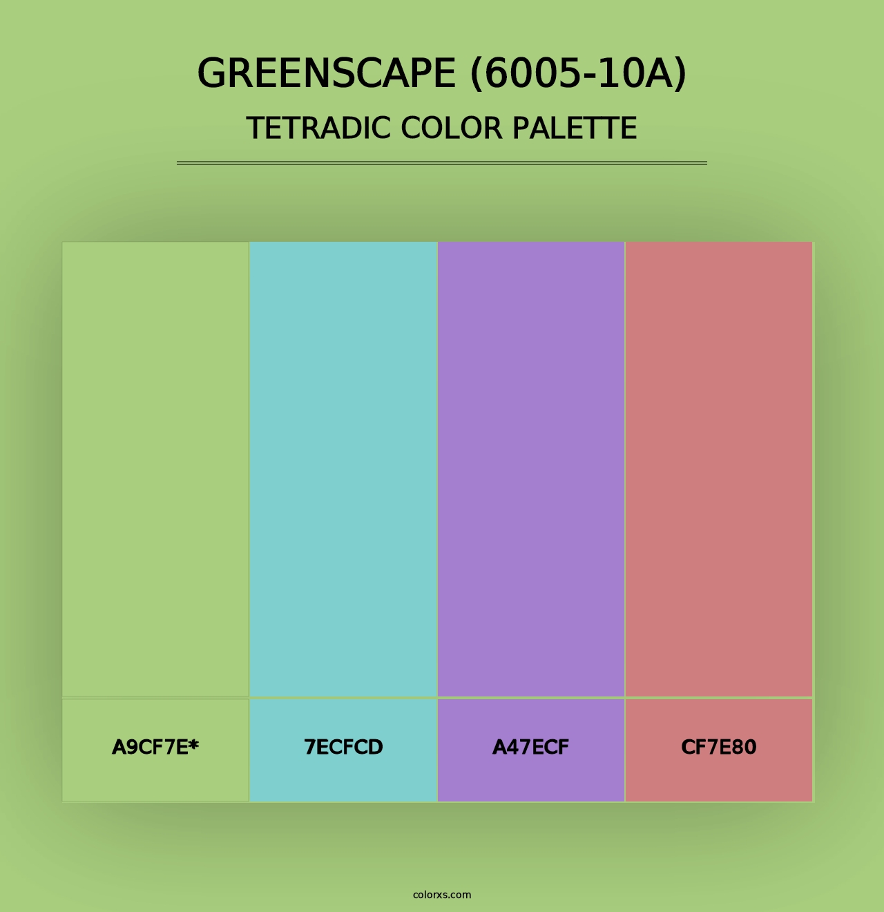 Greenscape (6005-10A) - Tetradic Color Palette