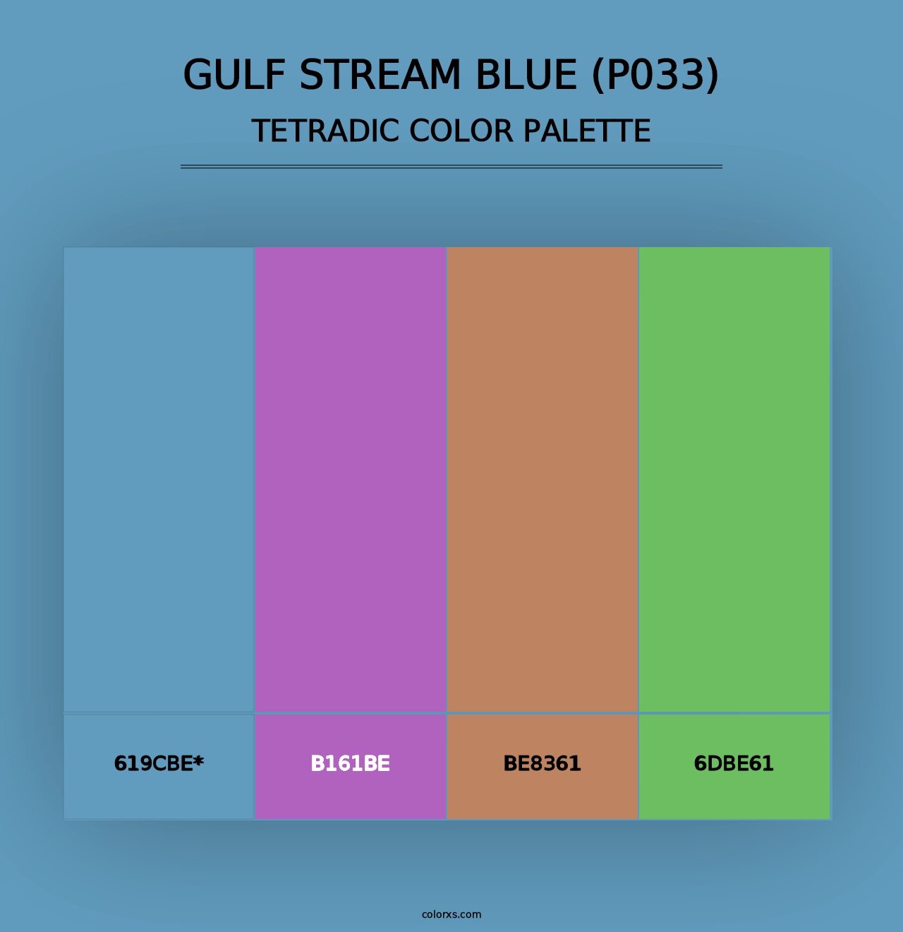 Gulf Stream Blue (P033) - Tetradic Color Palette