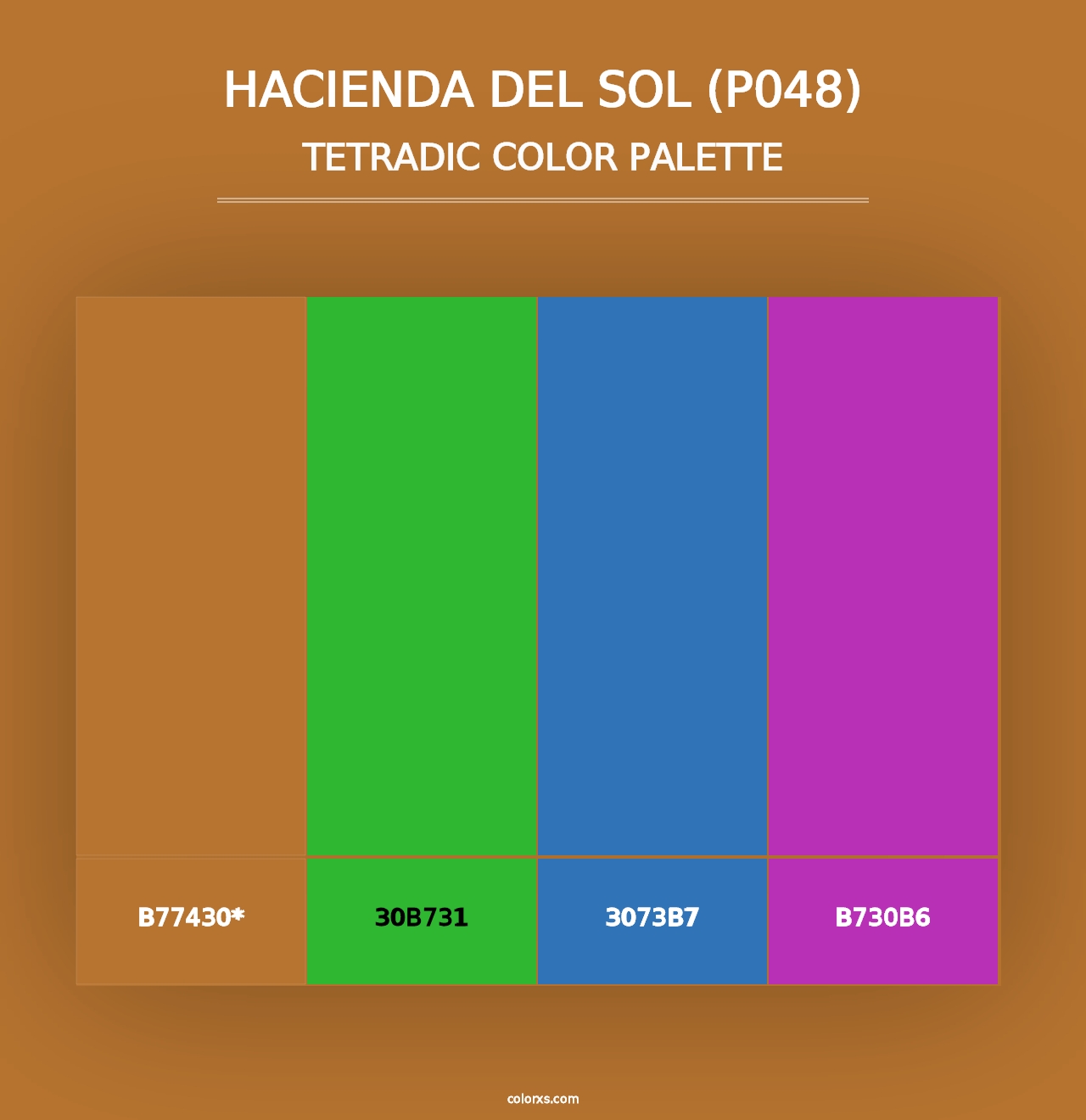 Hacienda del Sol (P048) - Tetradic Color Palette