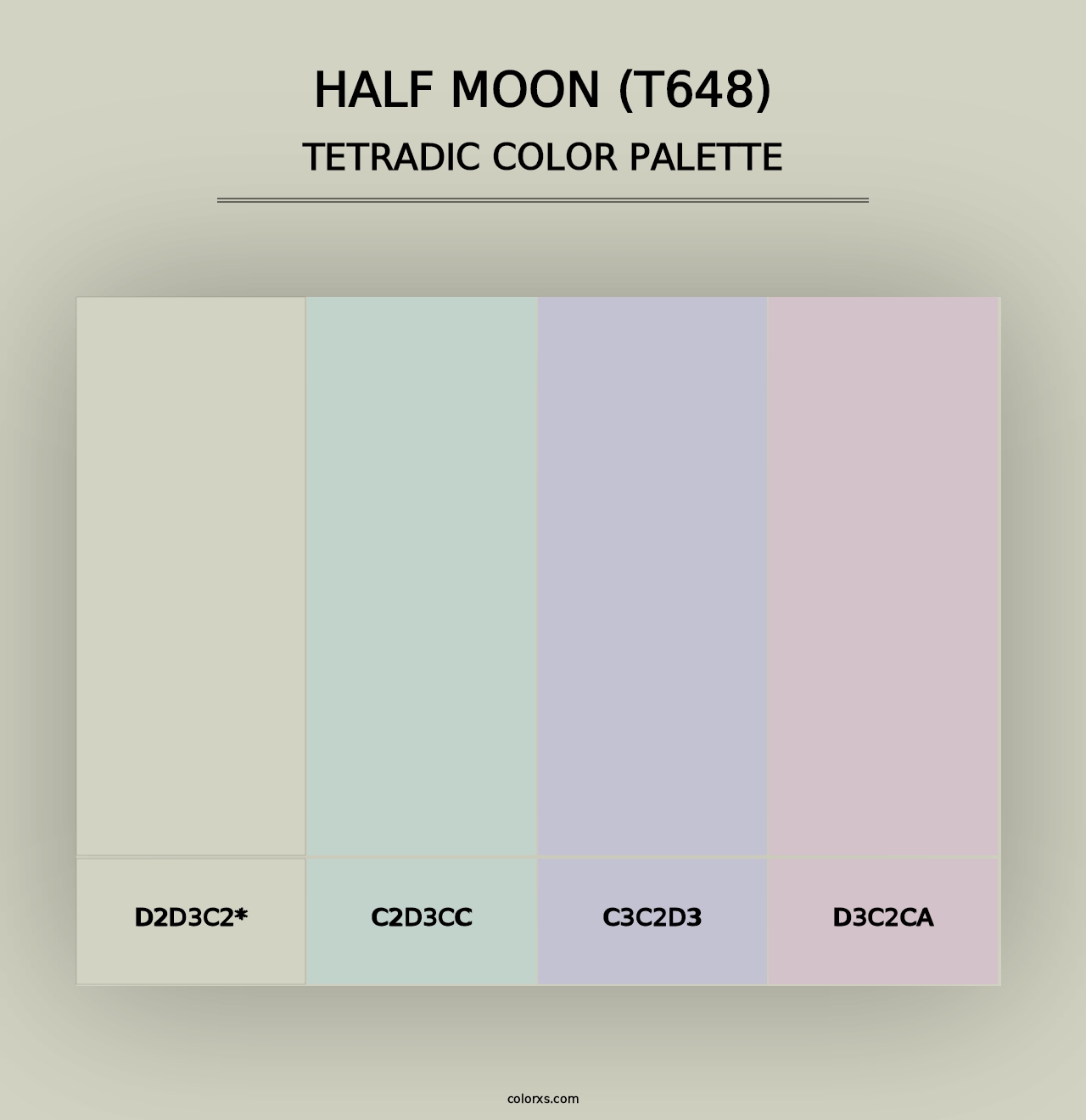 Half Moon (T648) - Tetradic Color Palette